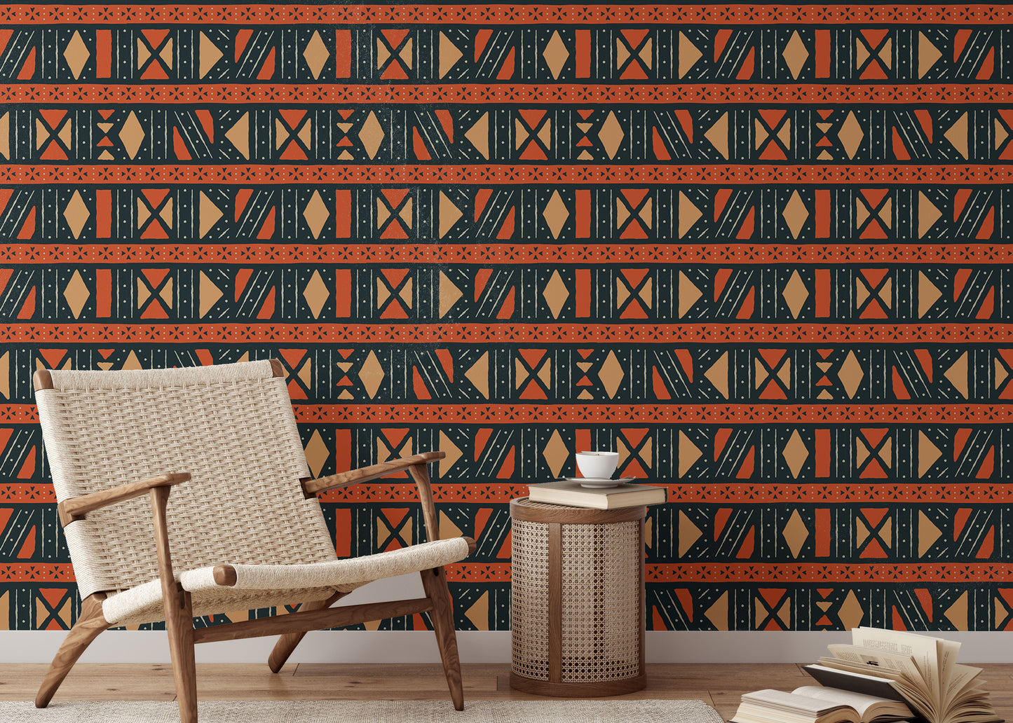 Geometric Africa Tribal Art Ethnic Seamless Pattern Wallpaper