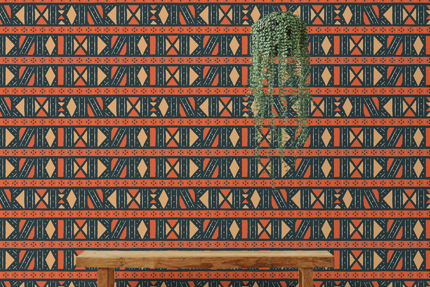 Geometric Africa Tribal Art Ethnic Seamless Pattern Wallpaper