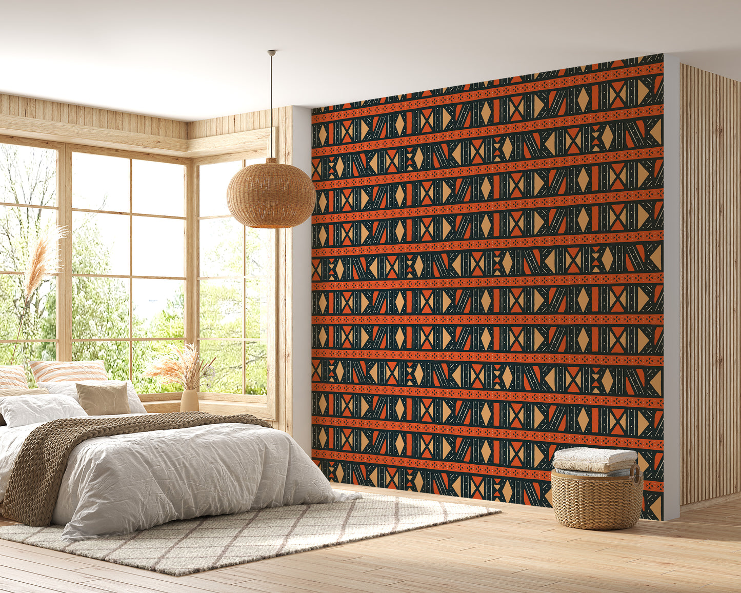 Geometric Africa Tribal Art Ethnic Seamless Pattern Wallpaper