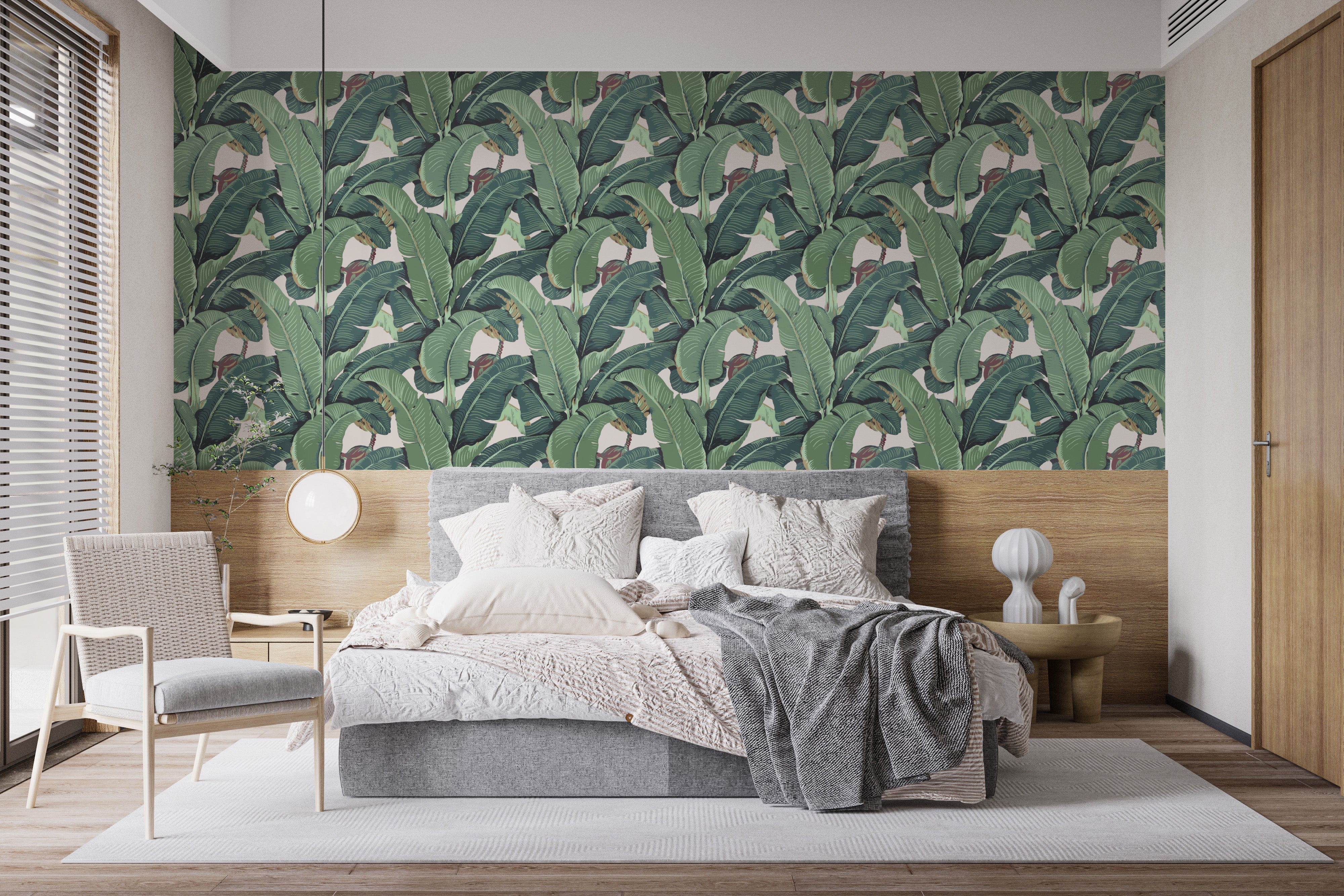 Lush banana leaf wallpaper for homes
