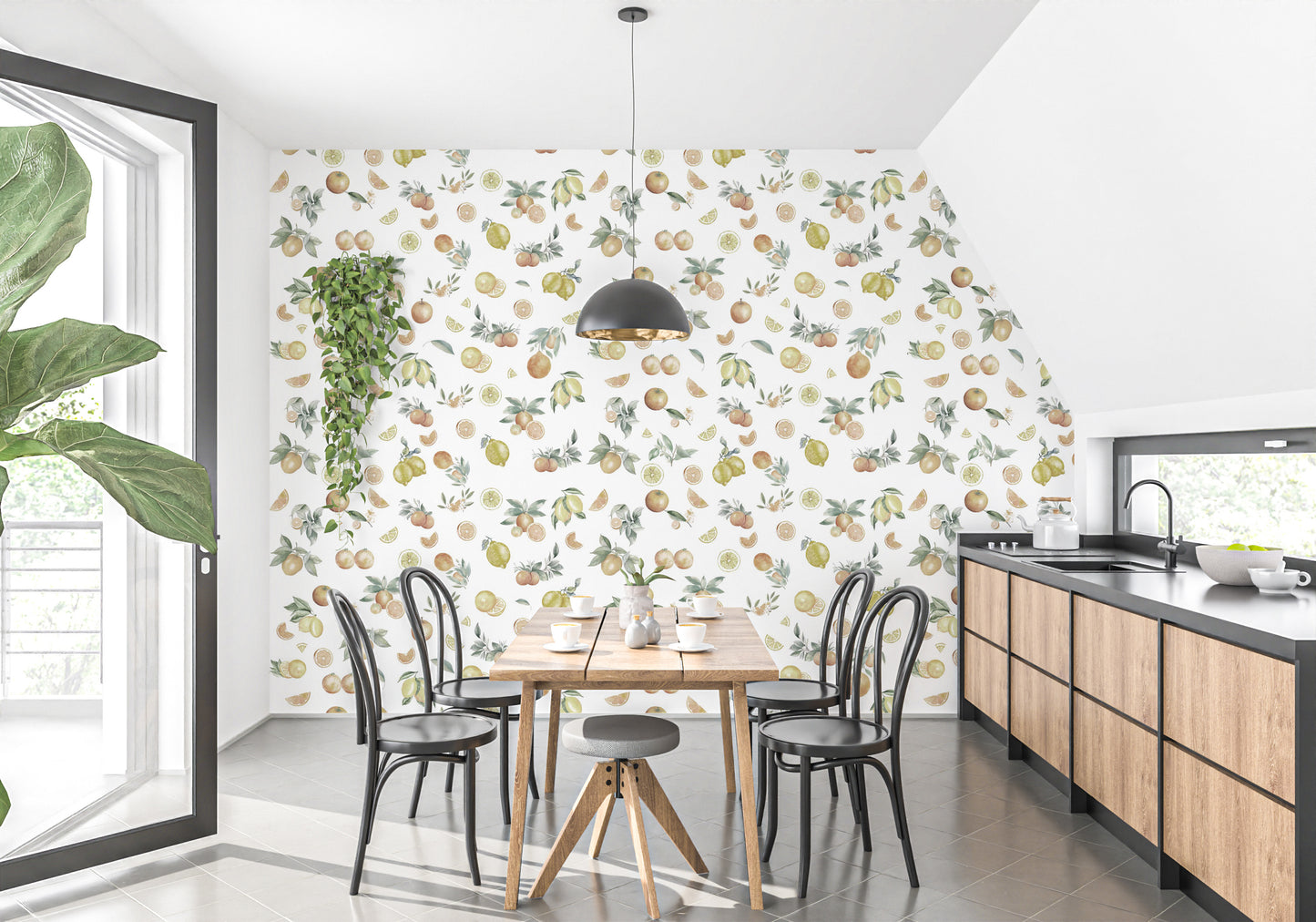 Juicy Lime Slices Wallpaper Mural