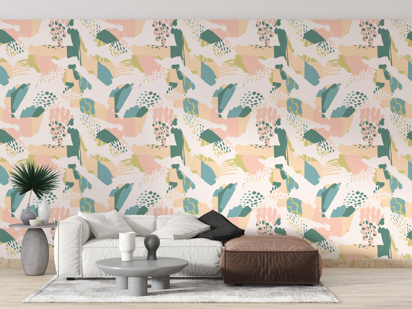 Patterned pastel seamless wallpaper mural
