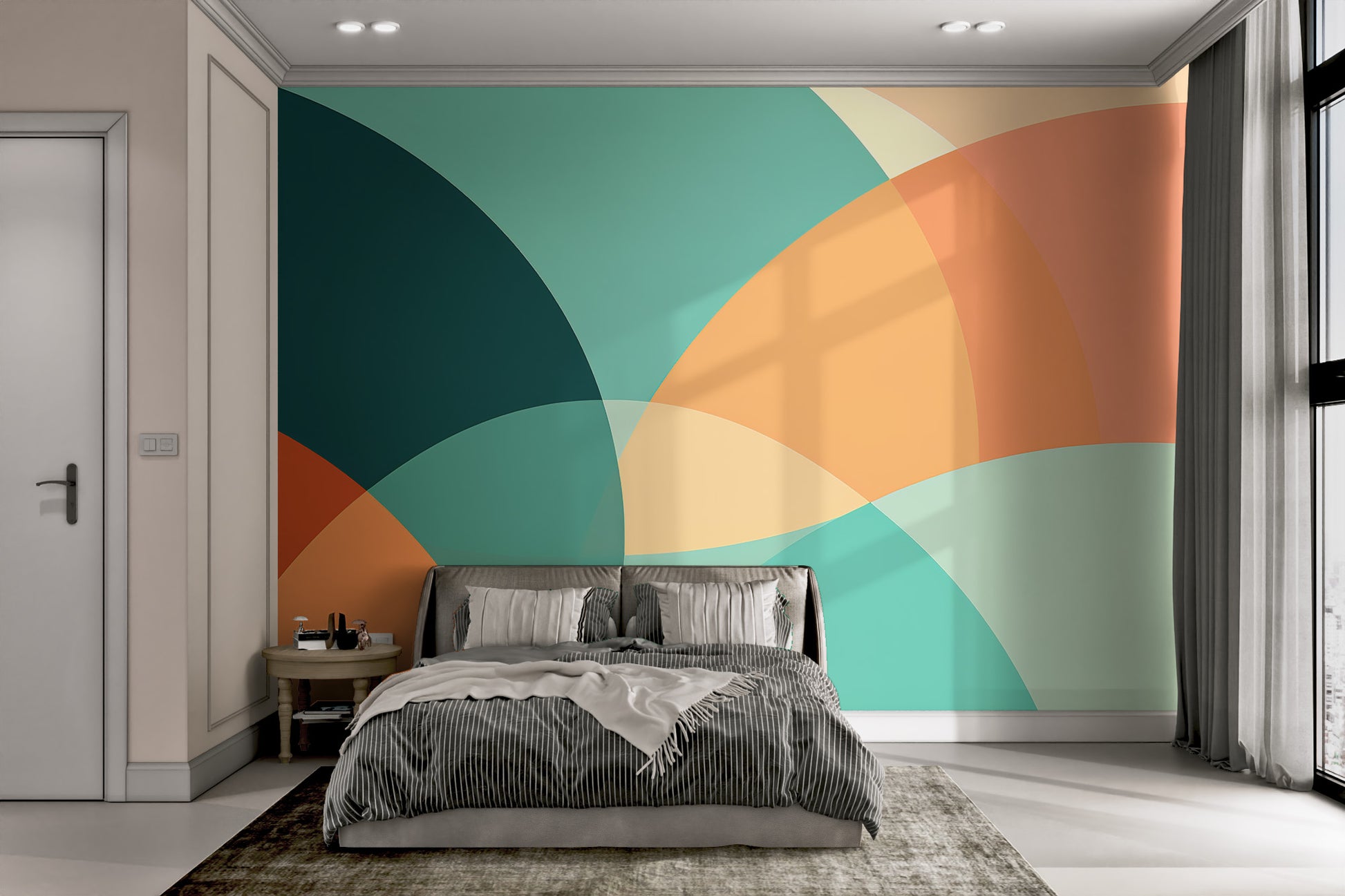 Mid-century modern pattern wallpaper
