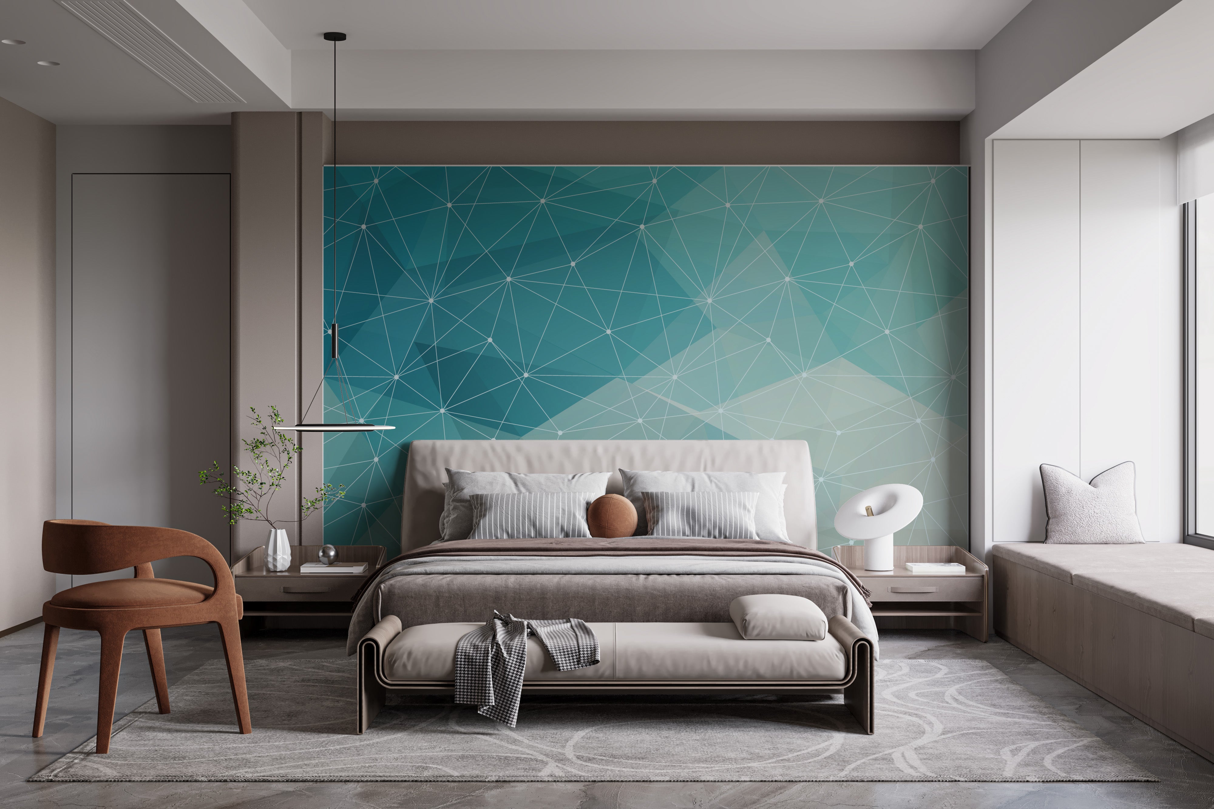 Stunning geometric pattern wallpaper mural
