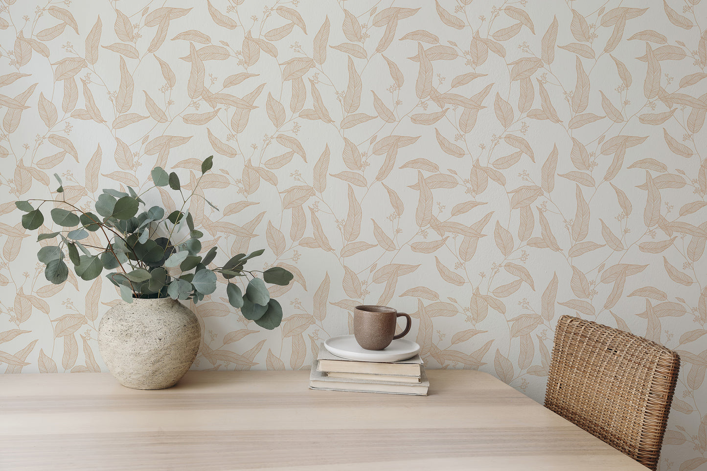 Foliage Seamless Pattern Eucalyptus Leaves Wallpaper