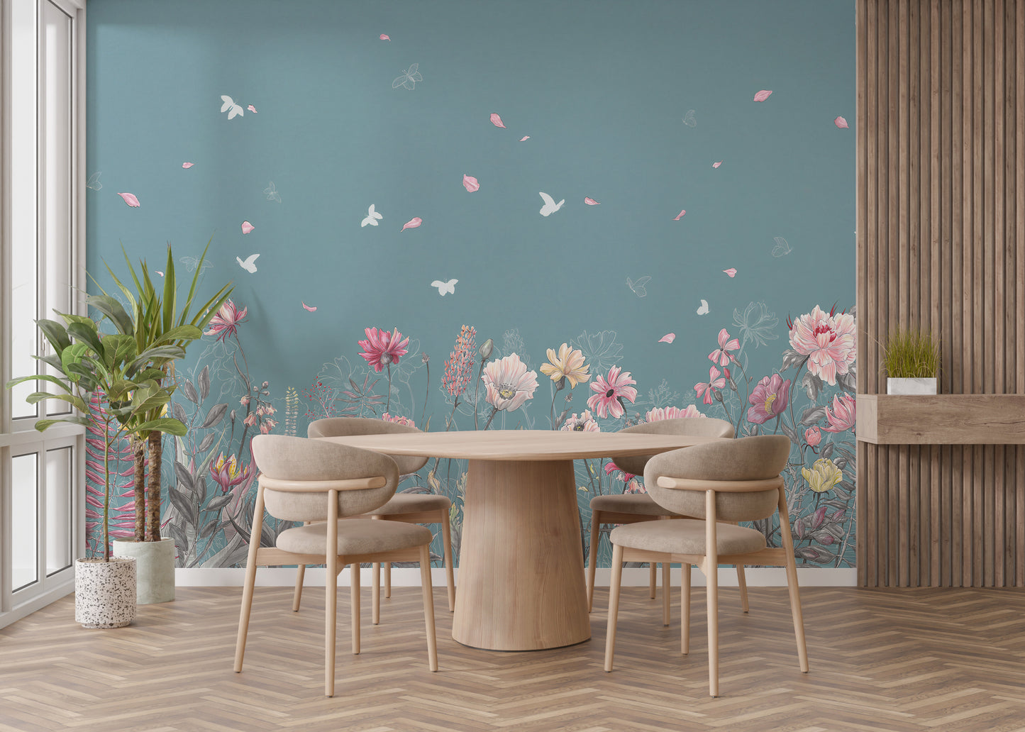 Spring Garden Wall Mural Design