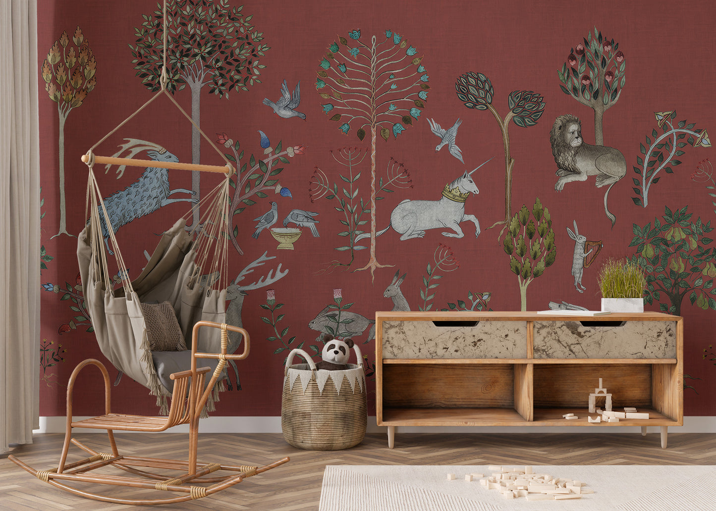 Temporary mystical creature wallpaper for imaginative spaces