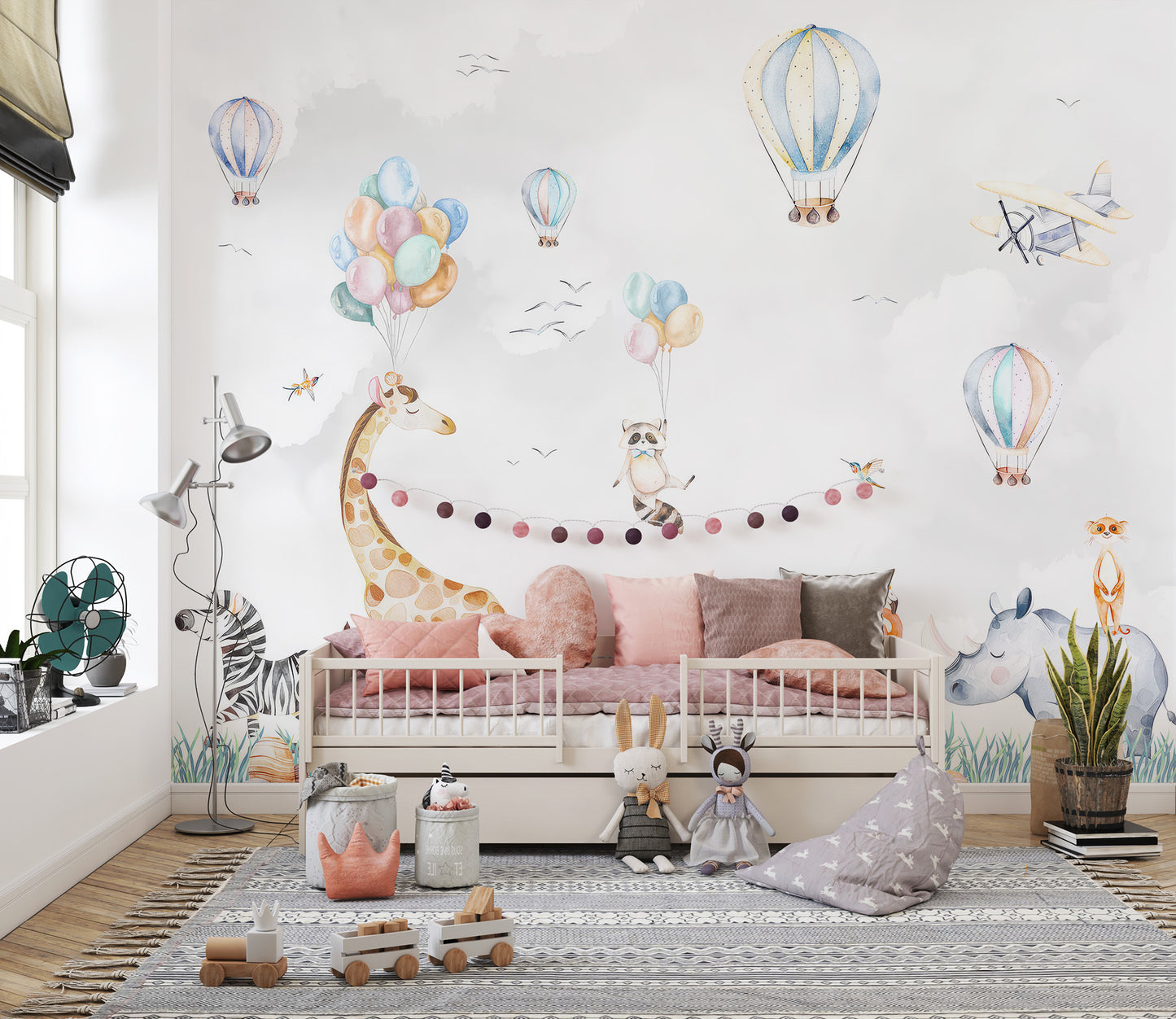 Animal Party Adventure Wallpaper Mural for a joyful feel