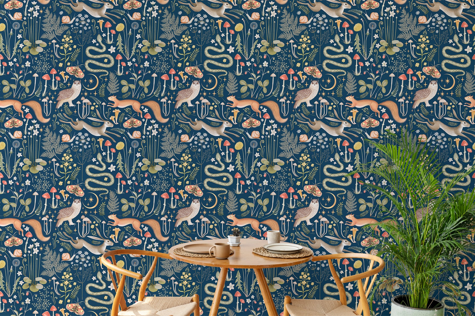 Elegant fairy forest wallpaper for enchanting interiors