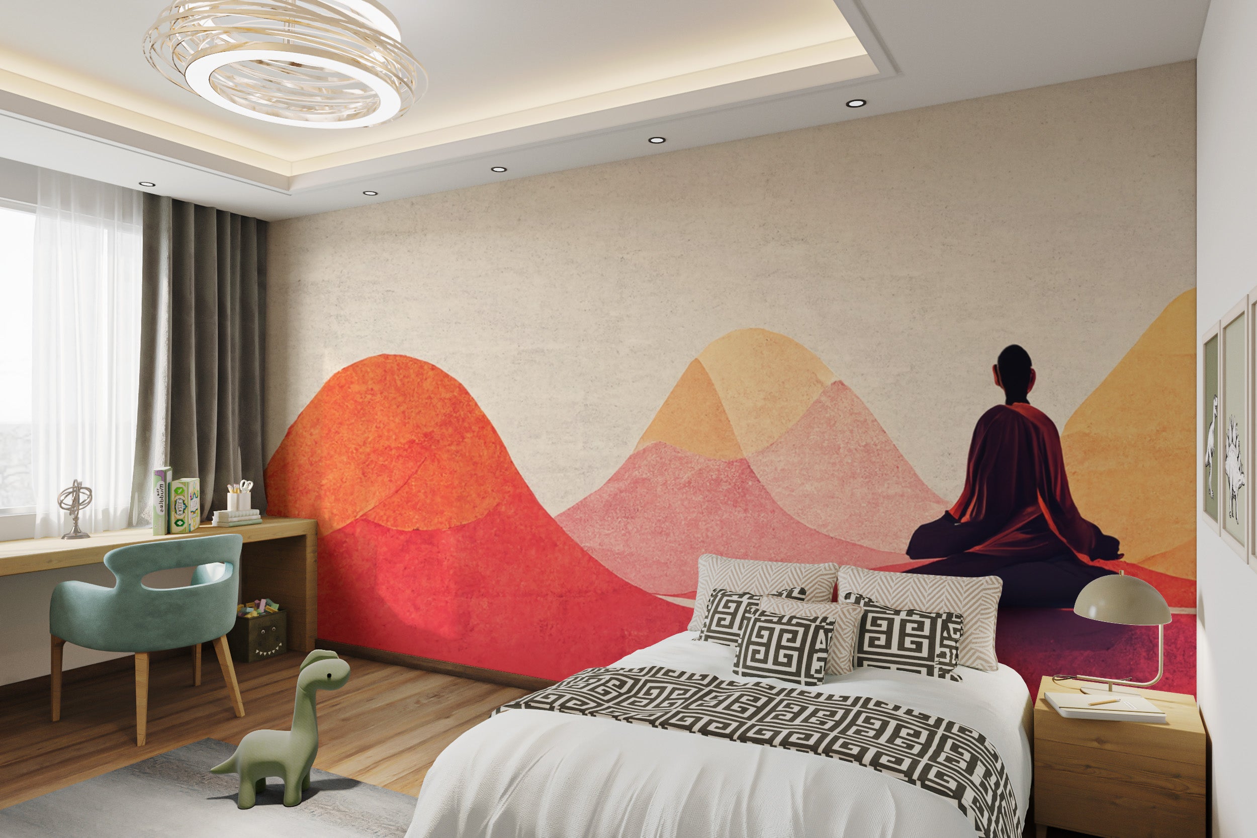 Mindfulness wall art creating a calming ambiance