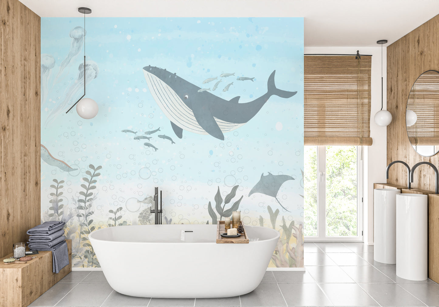 Whale Encounter Wallpaper Mural