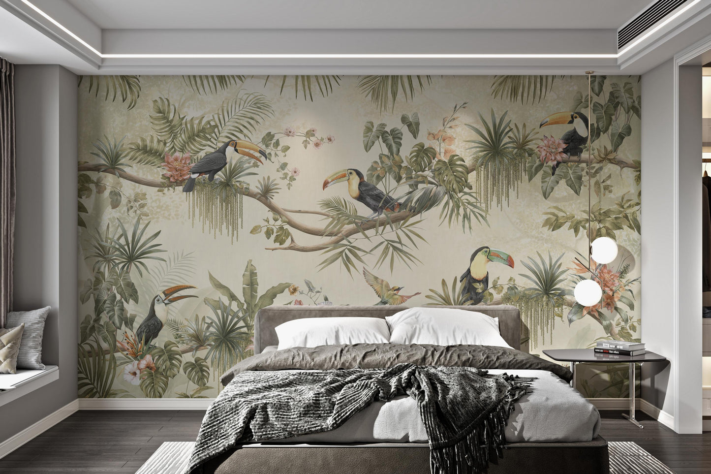 Tropical Toucan Jungle Wallpaper Mural