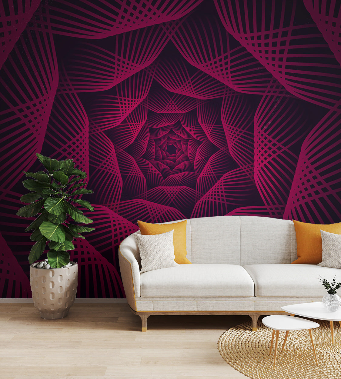 Futuristic abstract wallpaper for modern interiors
