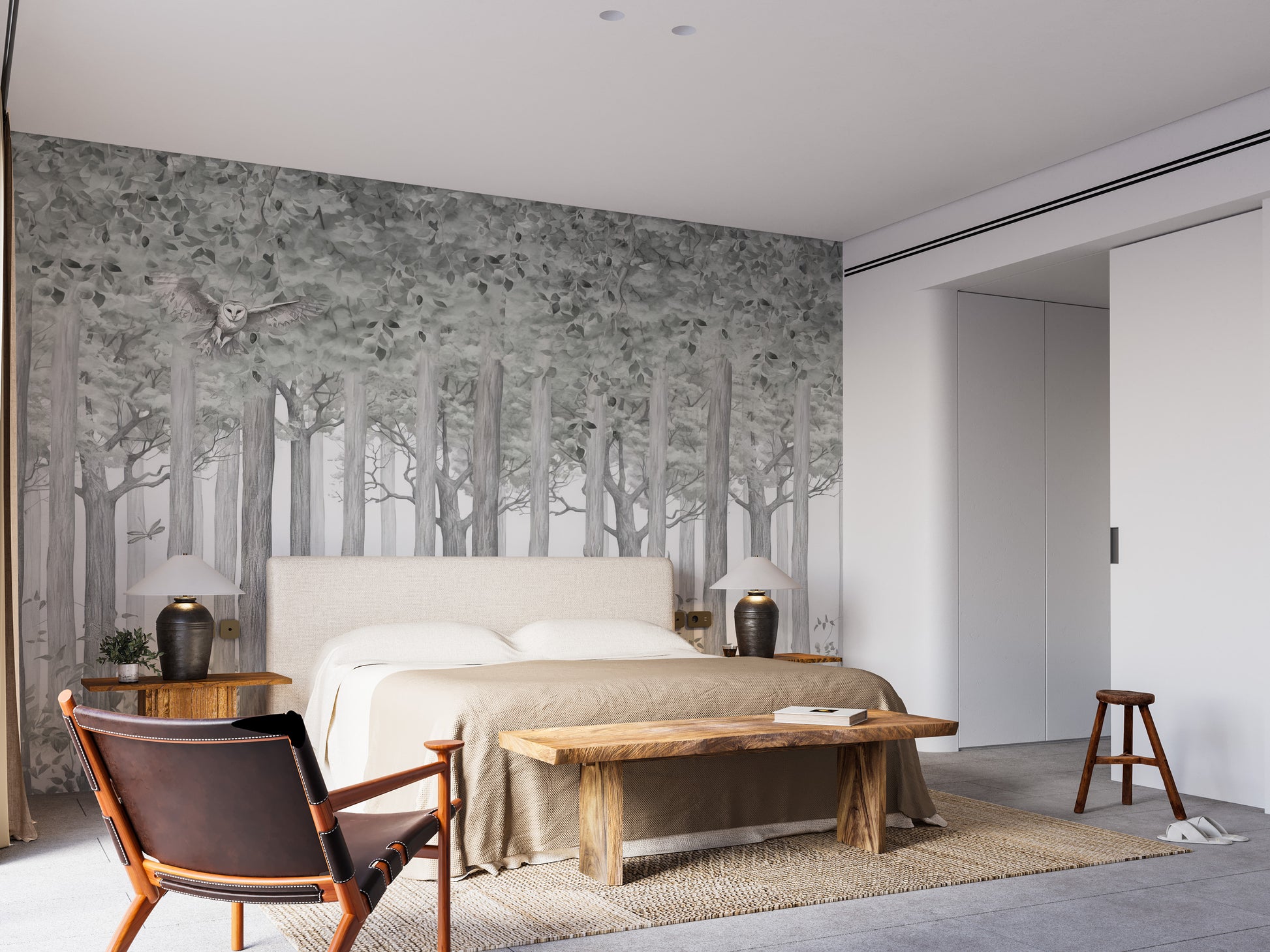 Woodland Deer Scene Wall Mural to bring nature indoors