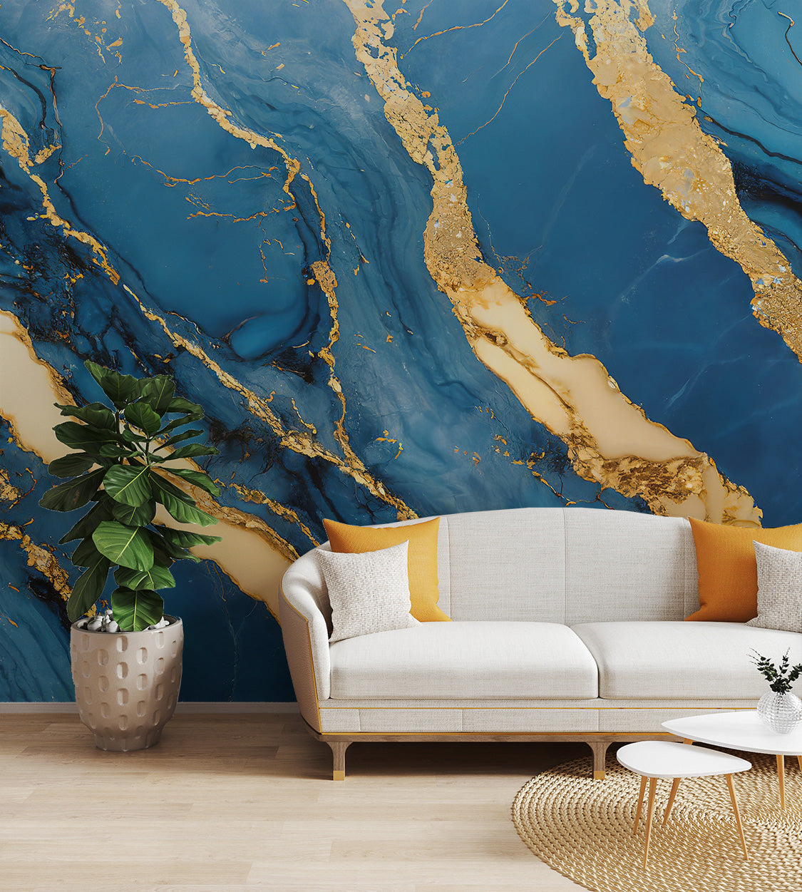 Elegant gold marble wallpaper for stylish interiors
