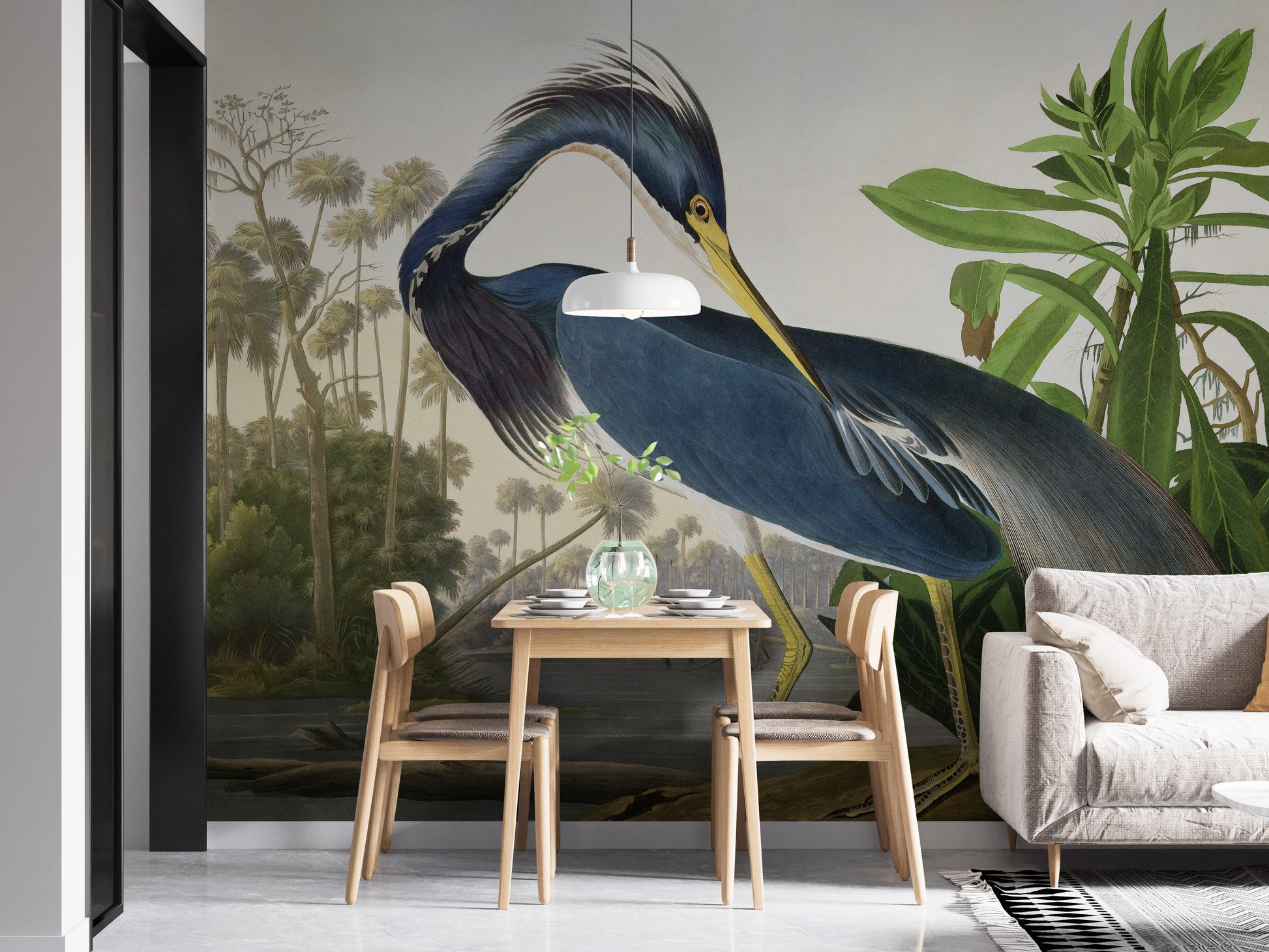 Graceful heron wall art for interiors
