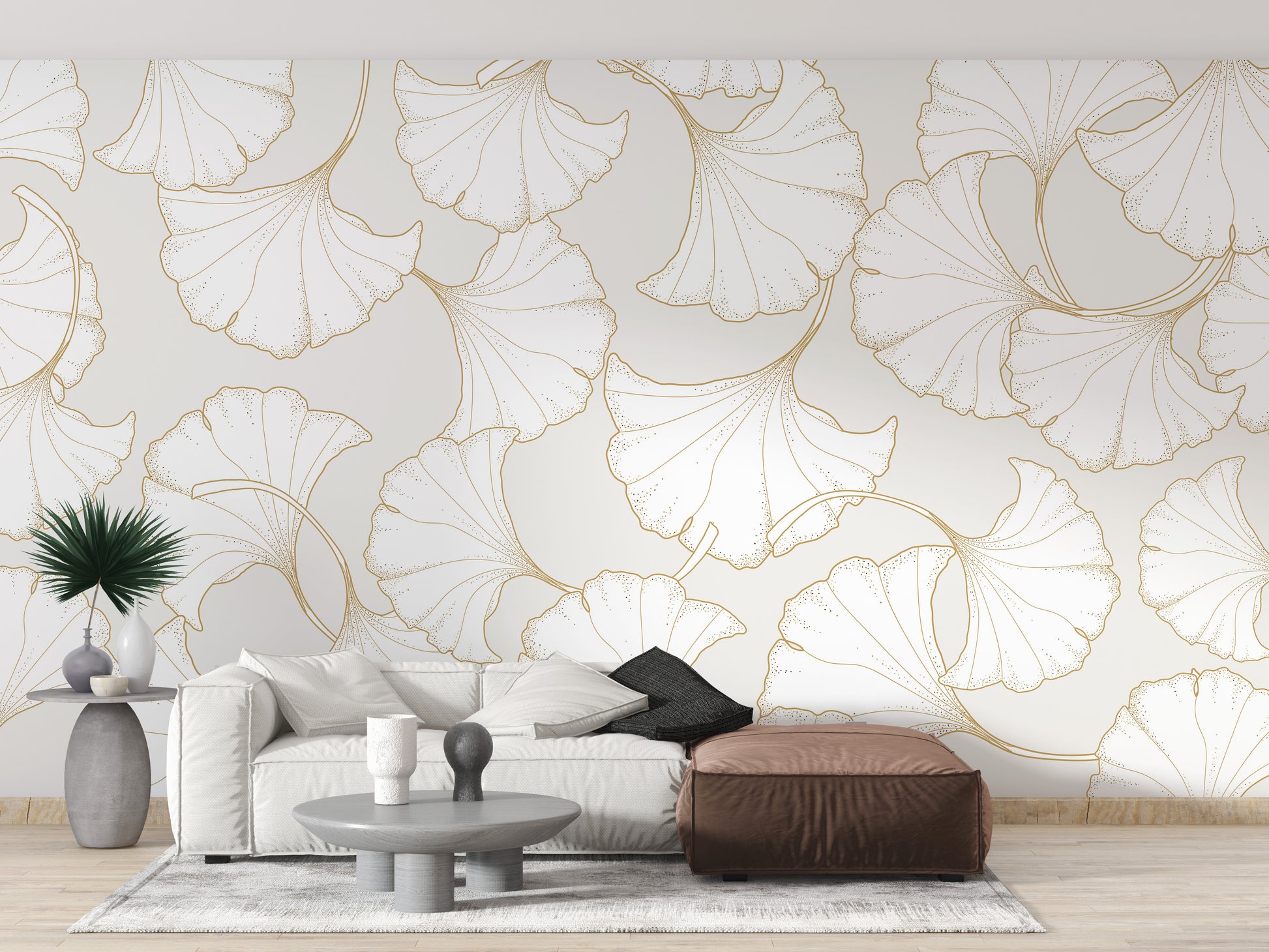 Stylish ginkgo wallpaper for chic walls
