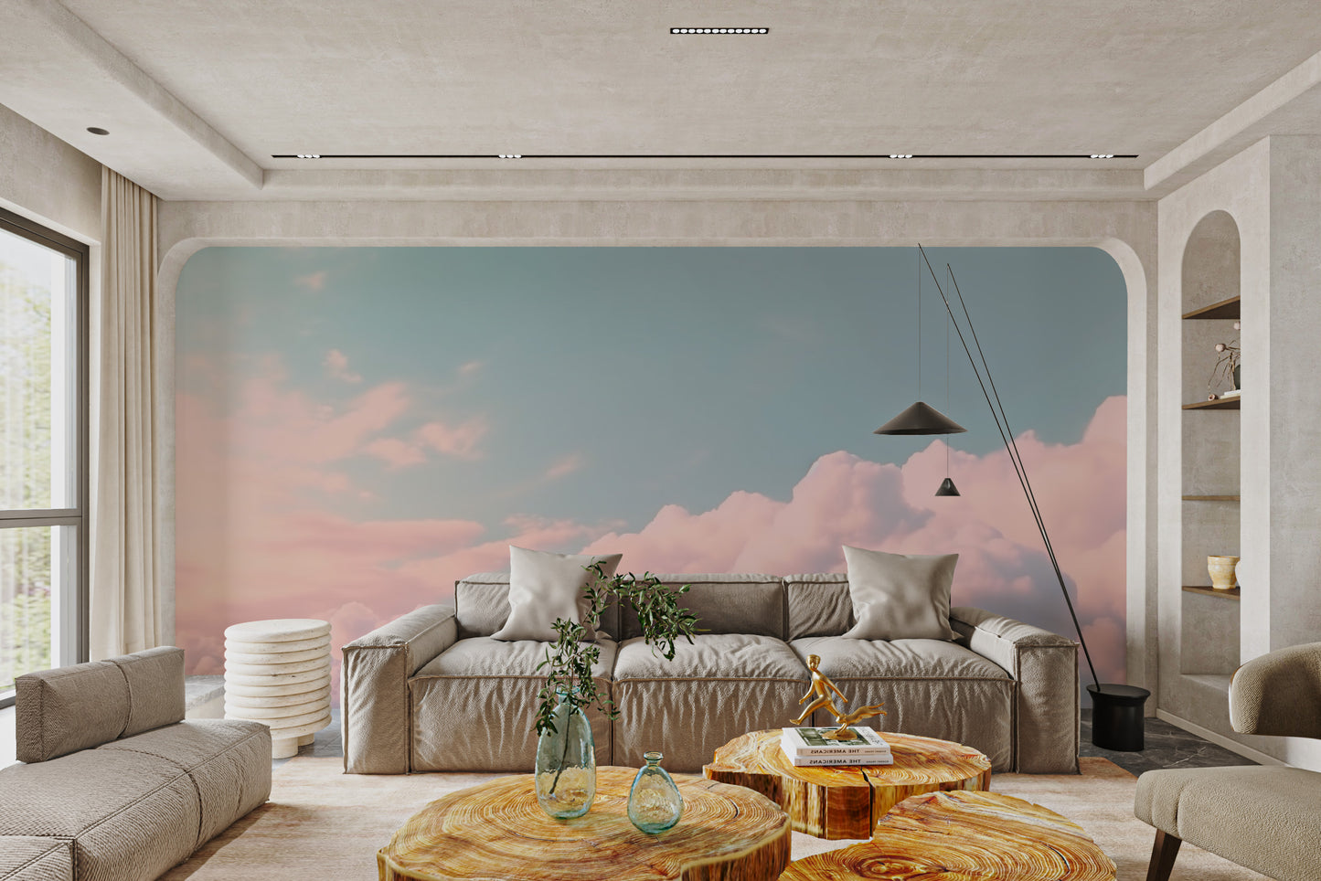 Elegant pastel sky wallpaper pattern
