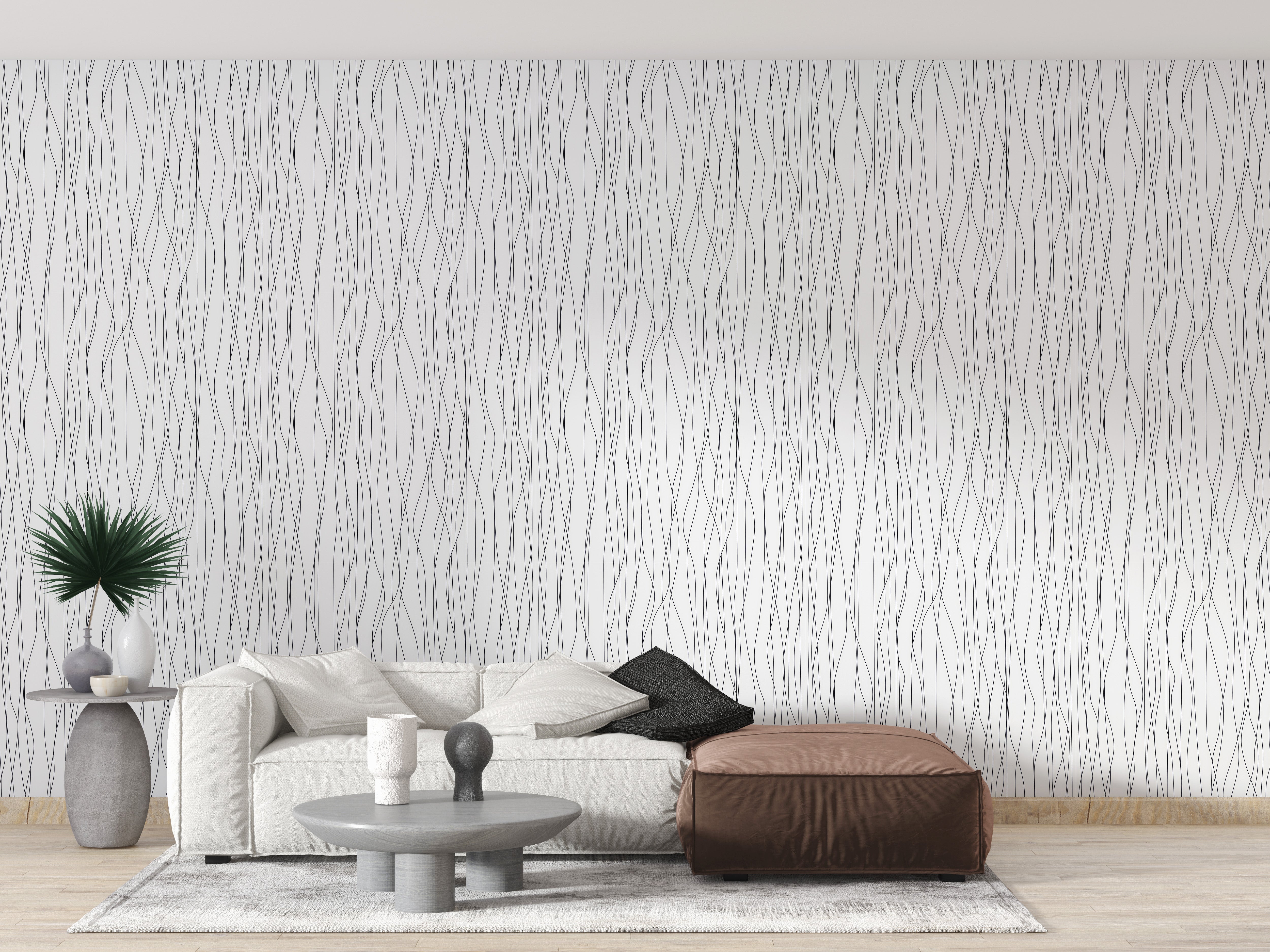 Stylish curved wallpaper with black tones
