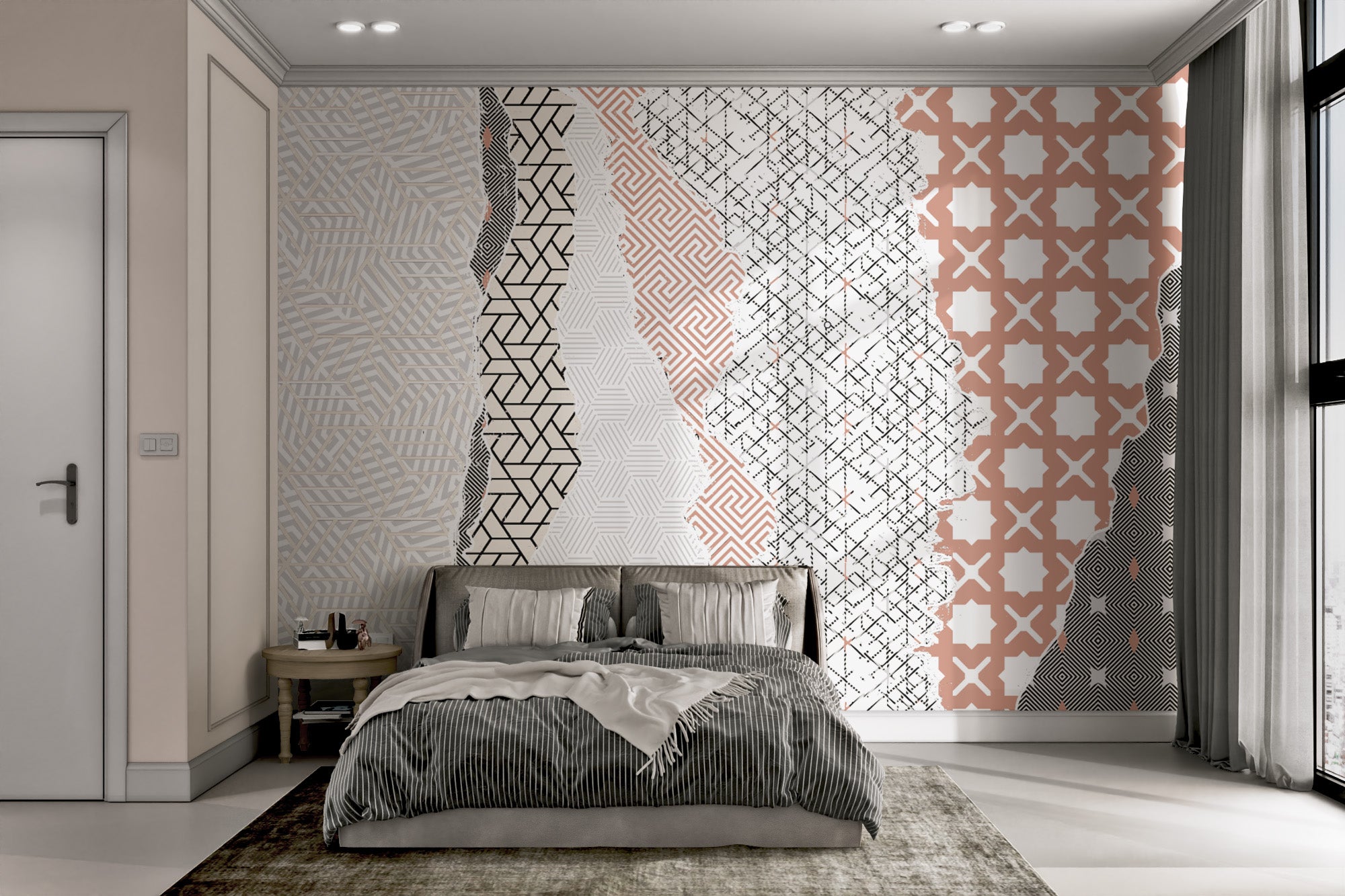 Abstract geometric design for stylish interiors