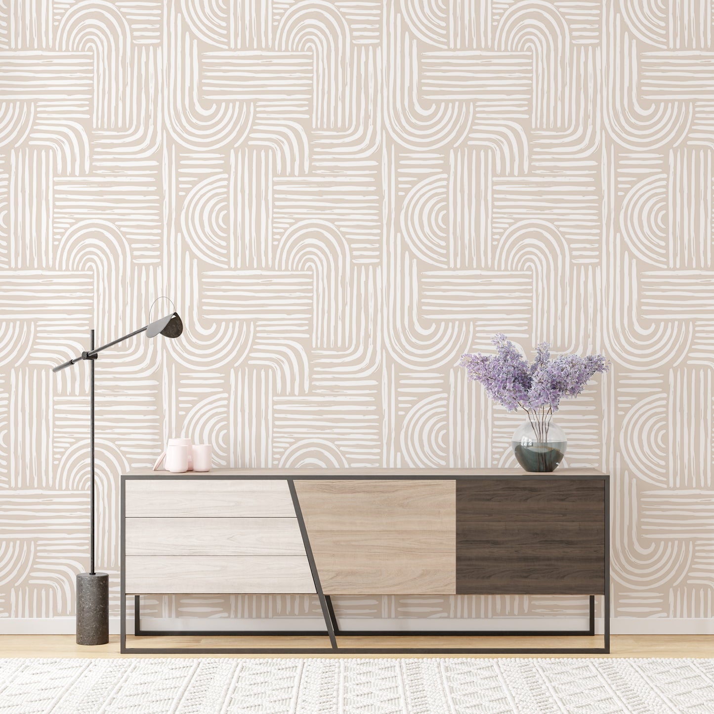 Seamless Pattern Abstract Line Swell Wallpaper