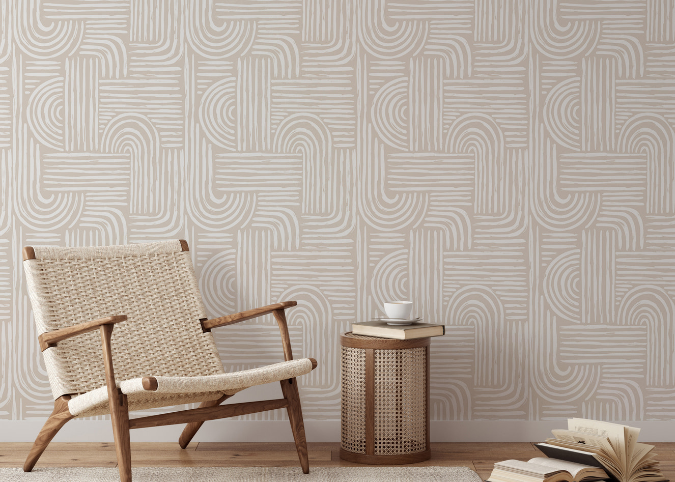 Seamless Pattern Abstract Line Swell Wallpaper