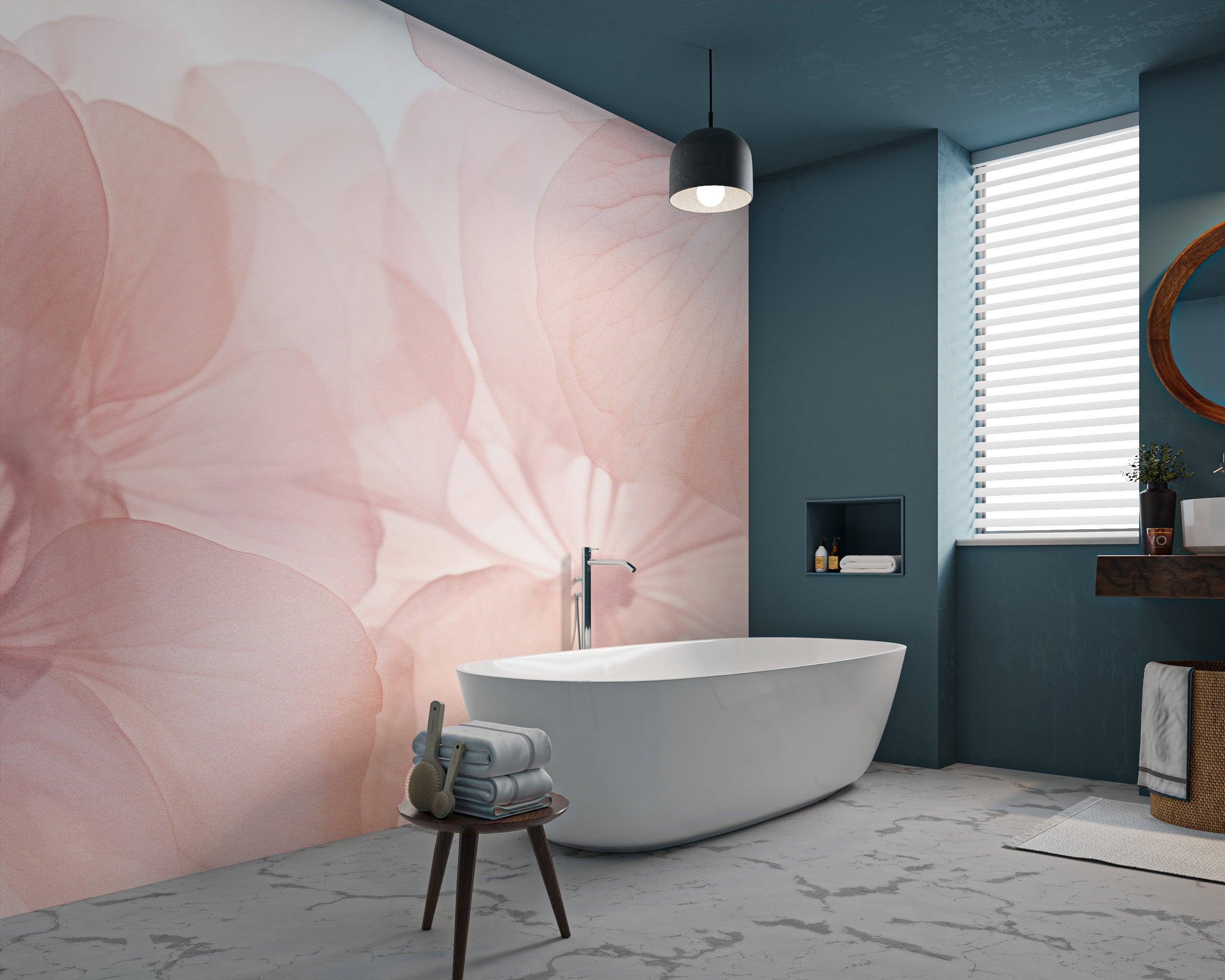 Luxury soft floral wallpaper with subtle petal details






