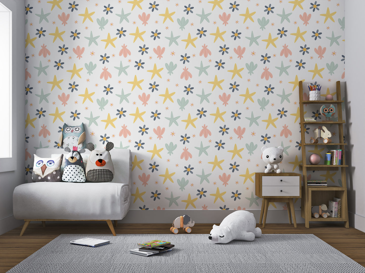 Pastel Starfish Wallpaper Mural