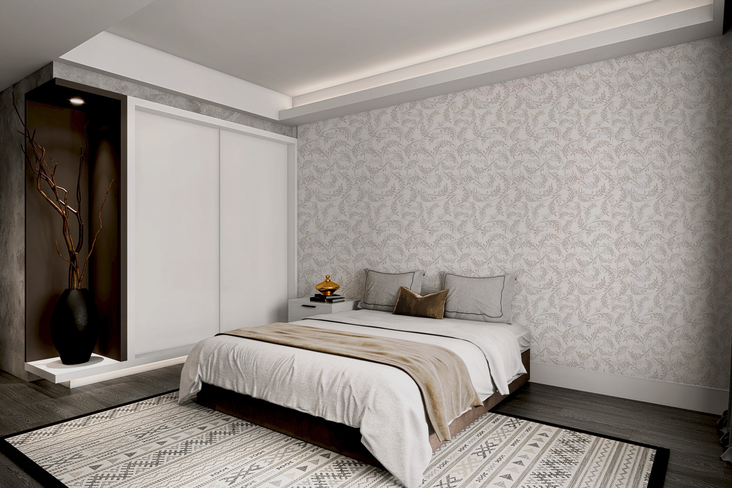 Leaf Pattern Wallpaper Mural