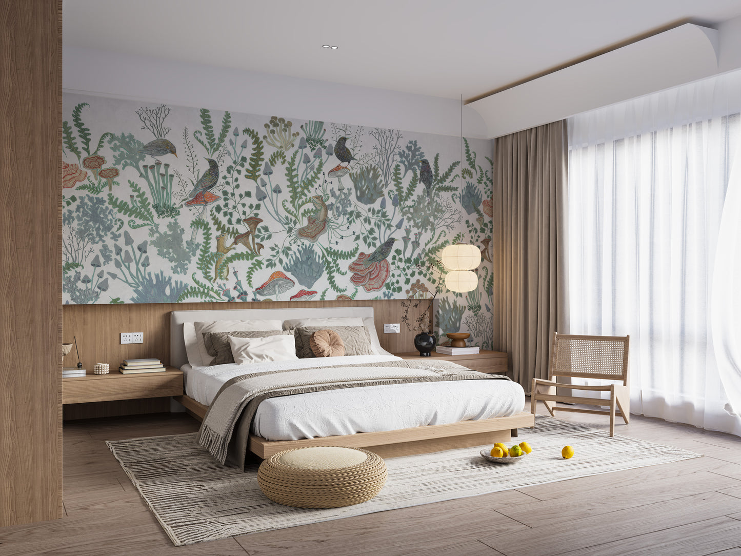 Serene Birds Nature Wall Mural