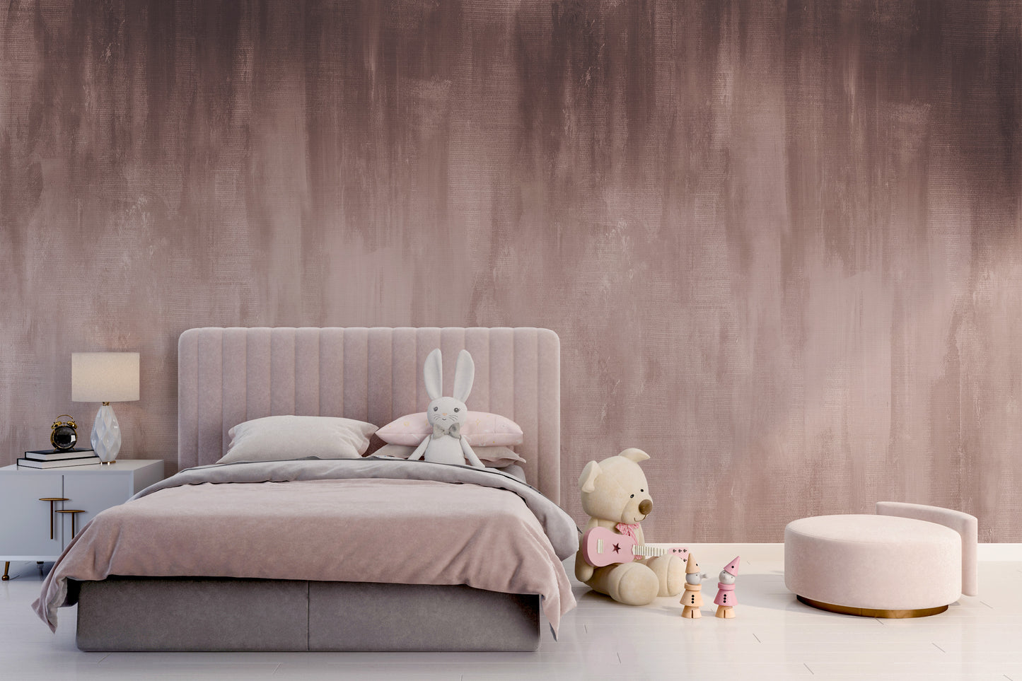 Brown ombre wallpaper mural with smooth gradient effect
