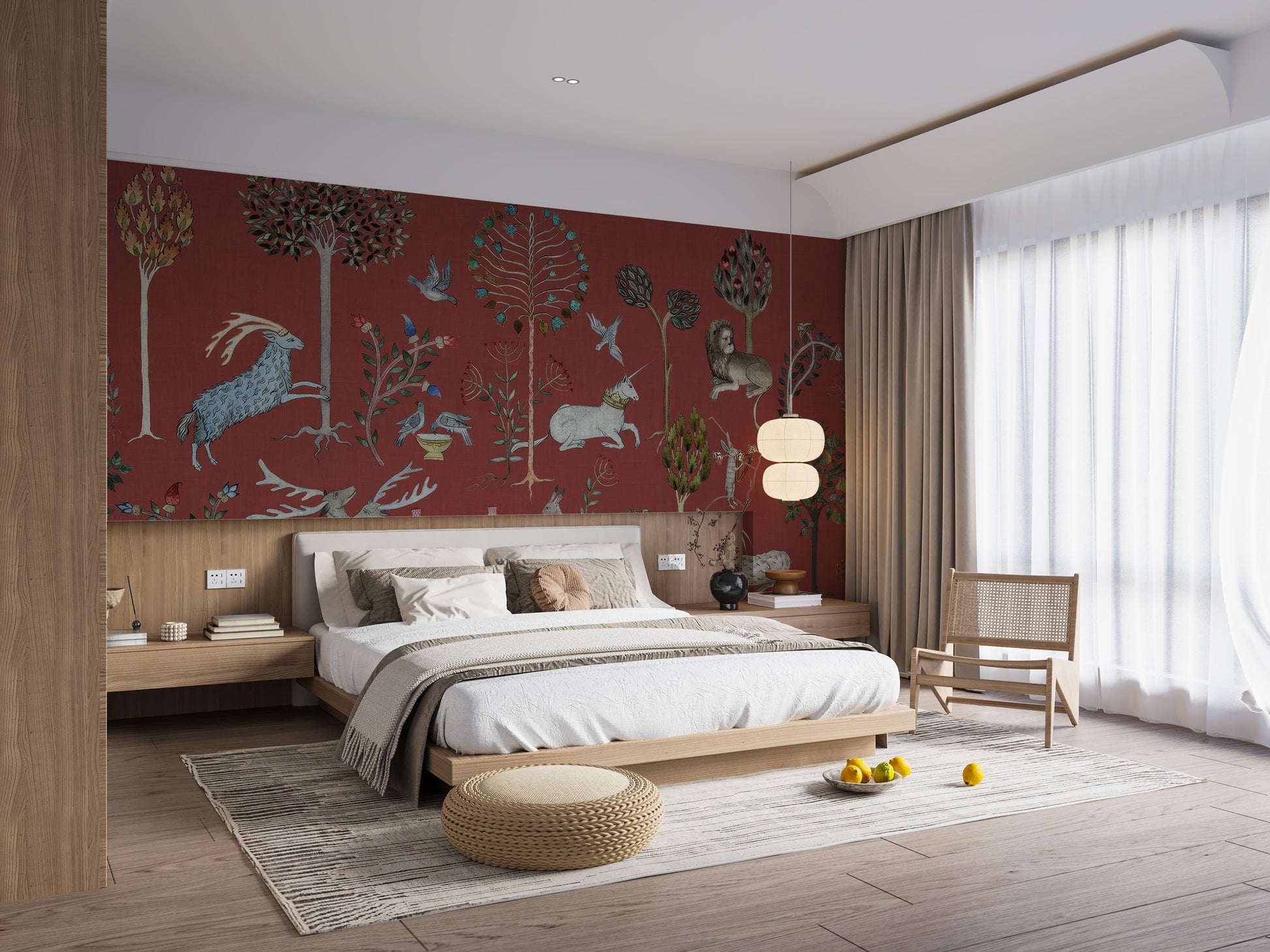 Enchanting mystical creature mural wallpaper for interiors