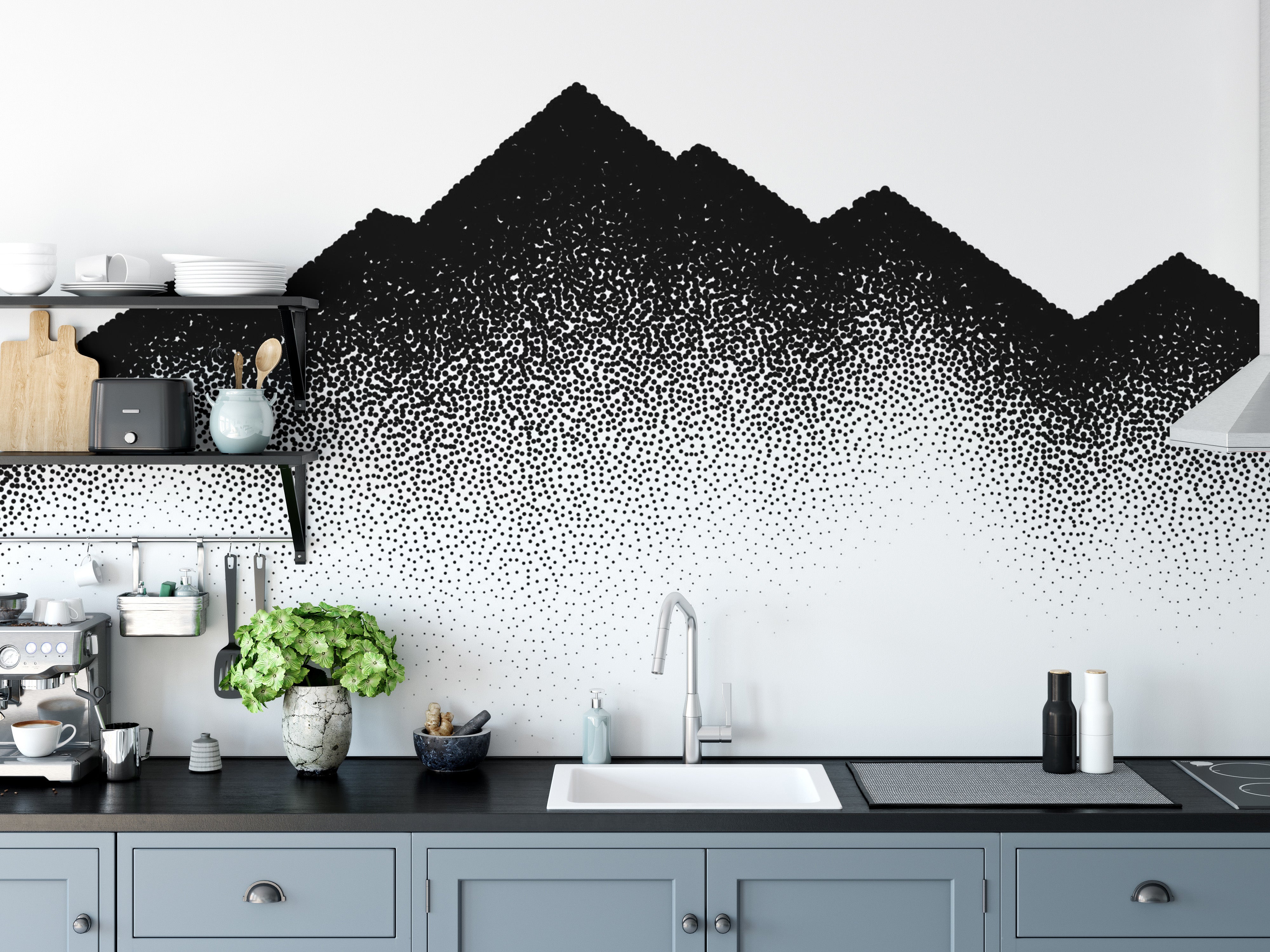 Nature's dotted wallpaper mural pattern
