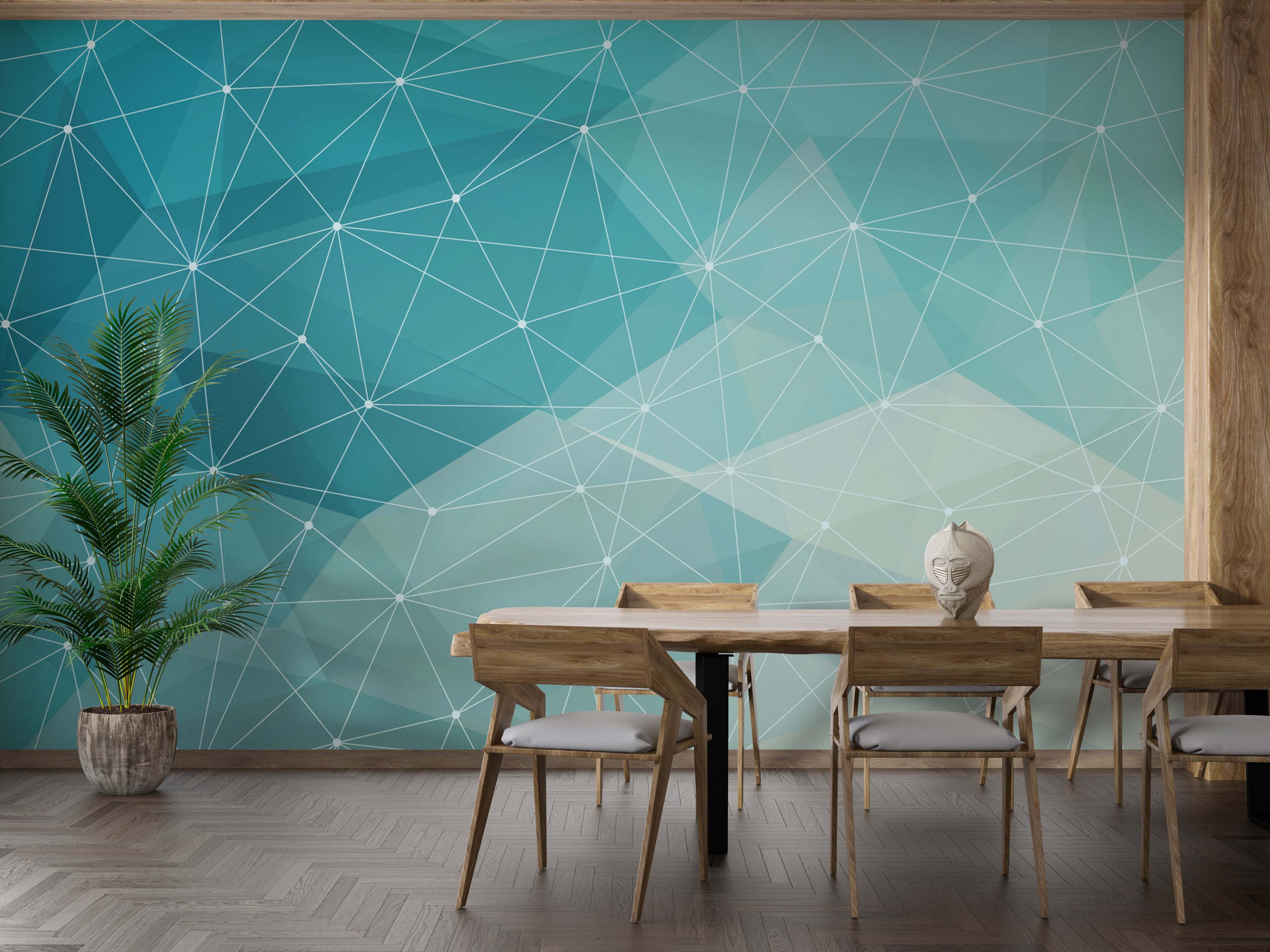 Chic crystal mural wallpaper with style
