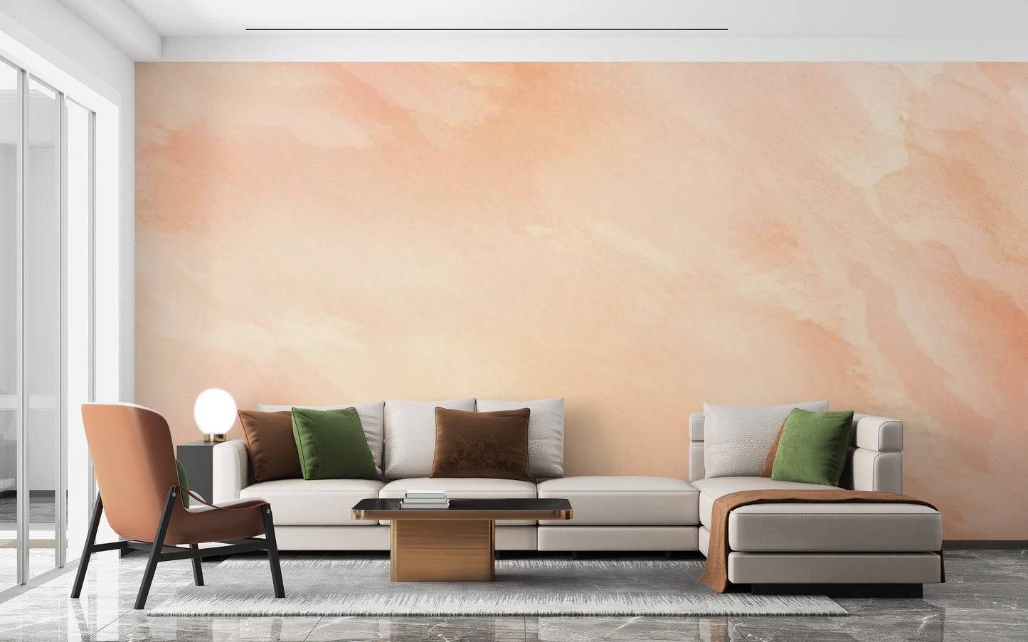 Vibrant Pantone Watercolor Wallpaper Mural