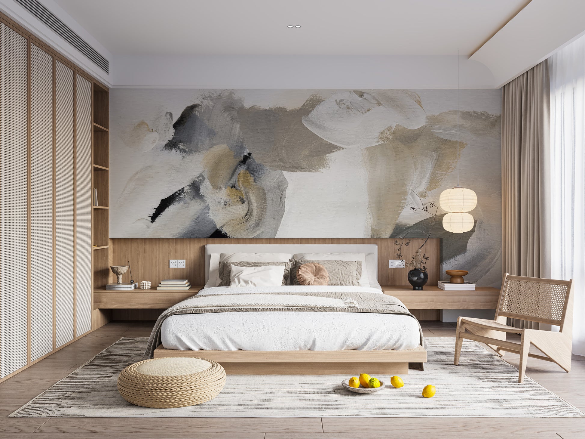 Watercolor Abstract Wall Mural for a fresh, modern vibe