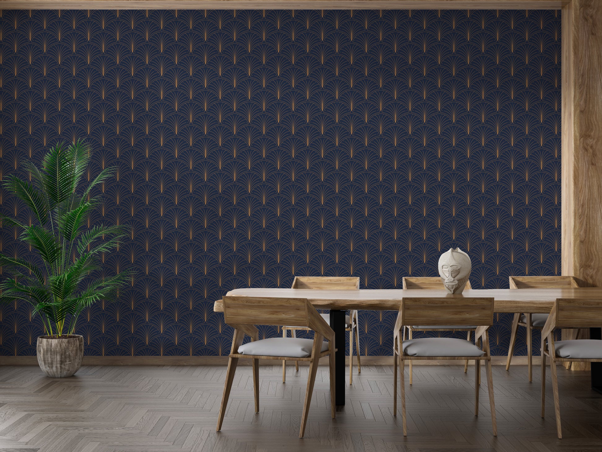 Art Deco patterned wallpaper for walls
