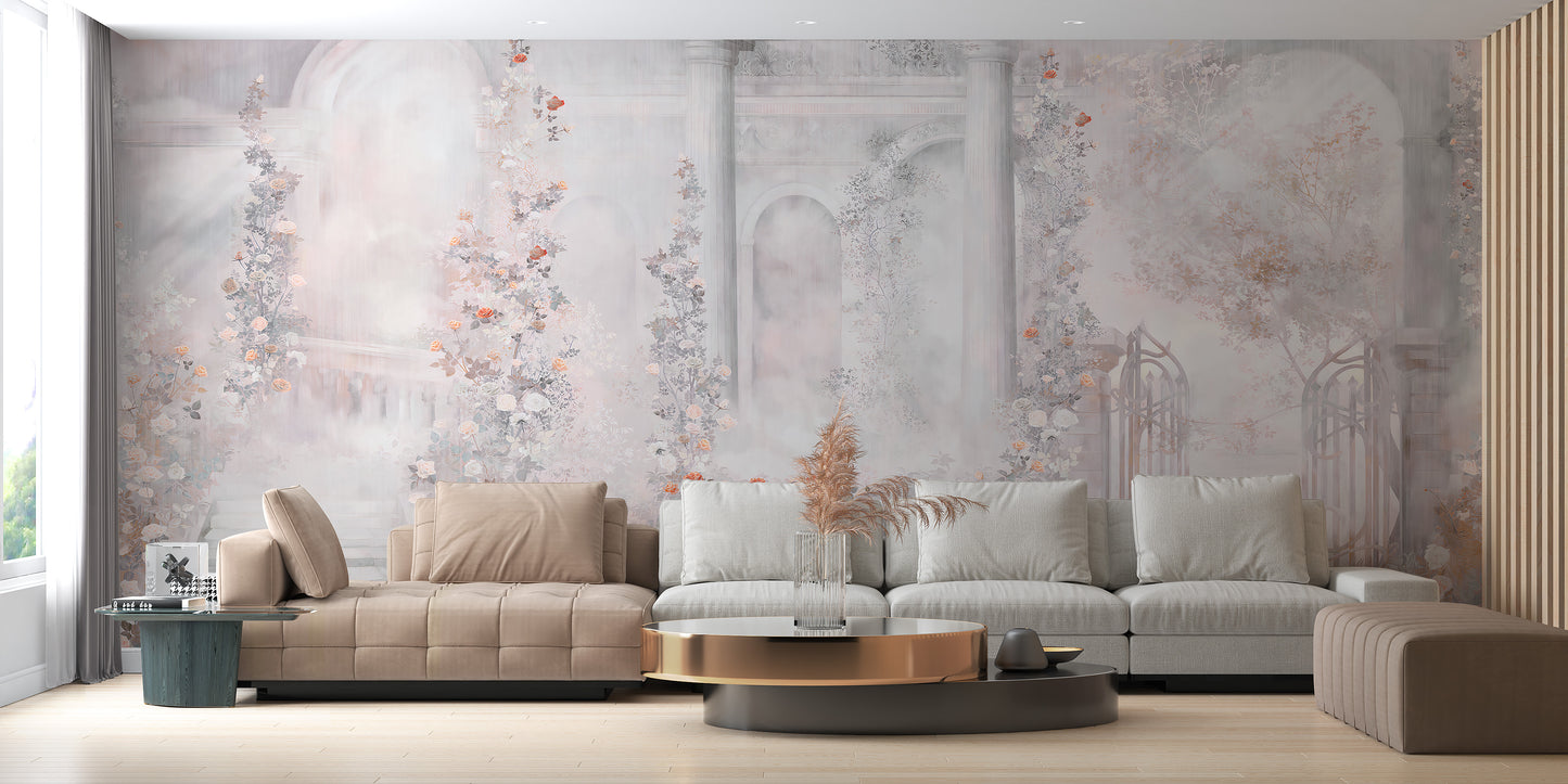 Vintage Floral Beauty Wallpaper Mural