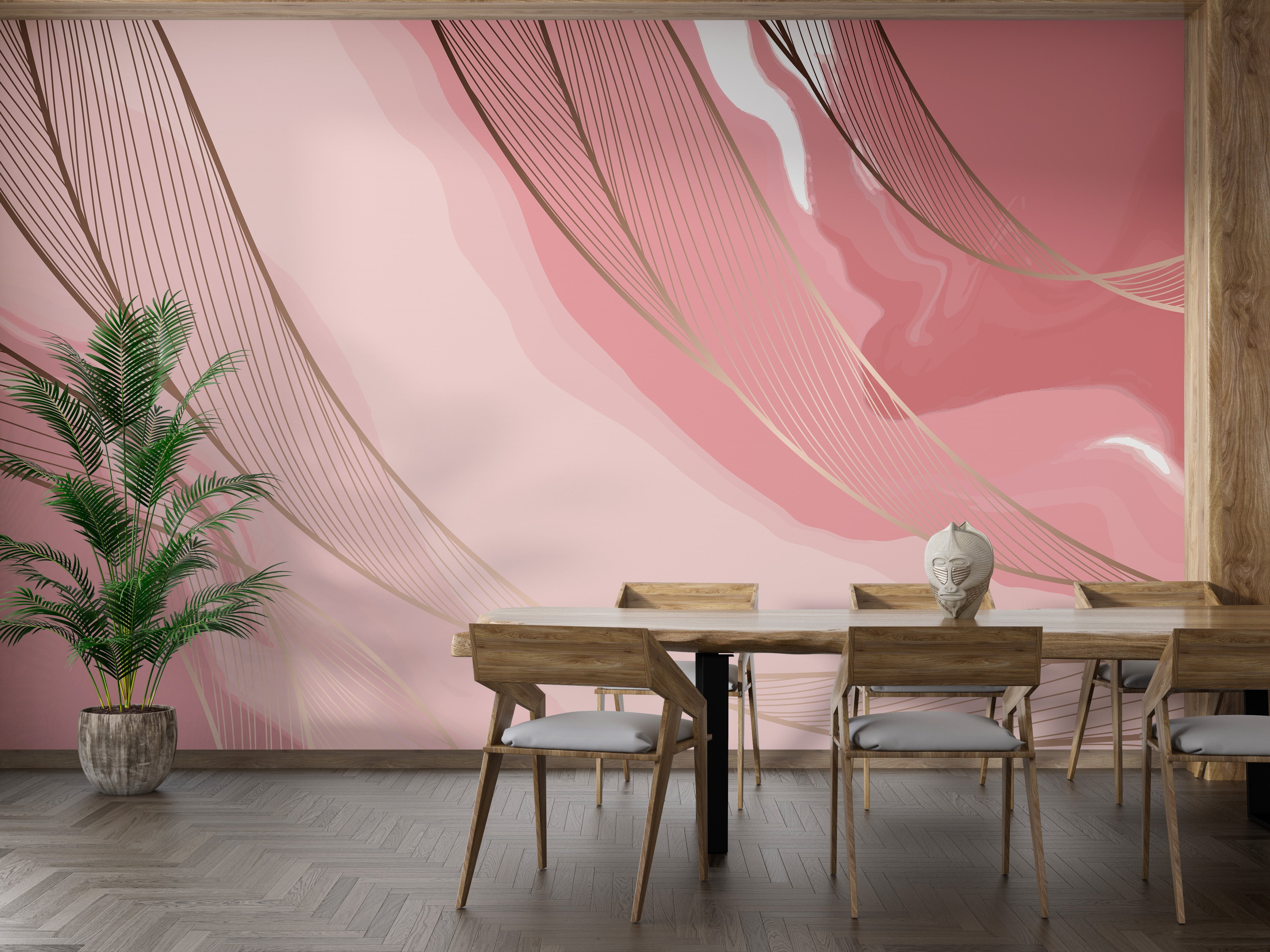 Chic blush marble wallpaper for walls
