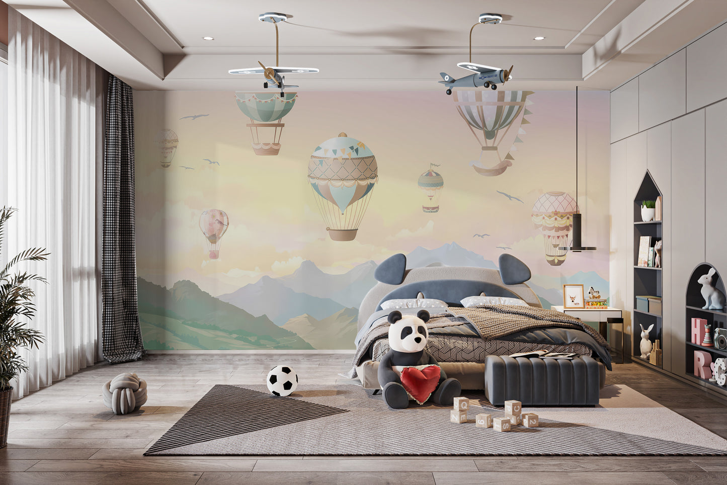 Sky Balloon Ride Wallpaper Mural