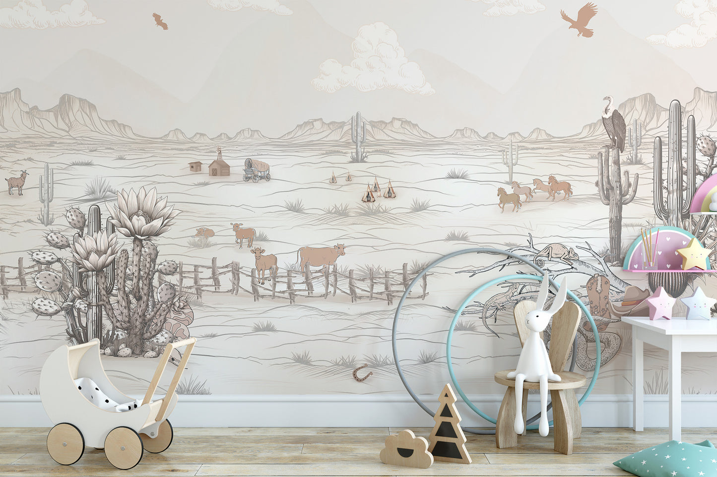 Cowboy Adventure Wall Mural