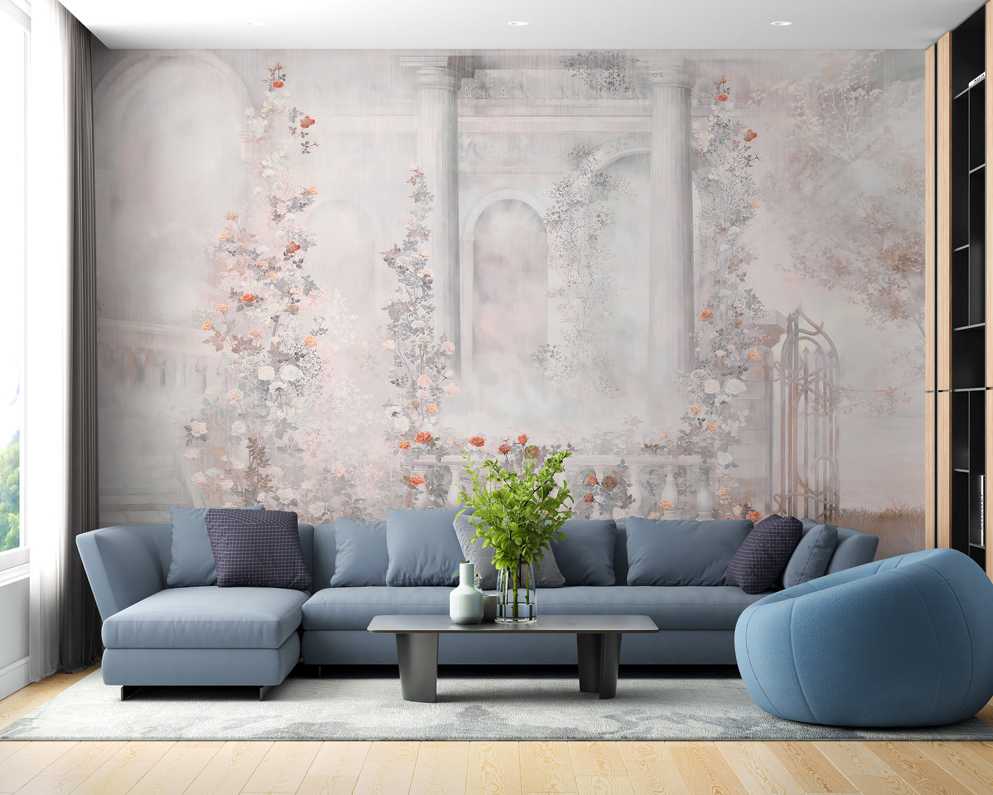 Vintage Floral Beauty Wallpaper Mural