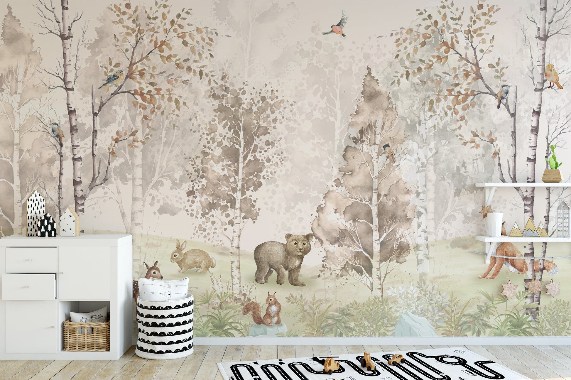 Woodland Creatures Wall Mural