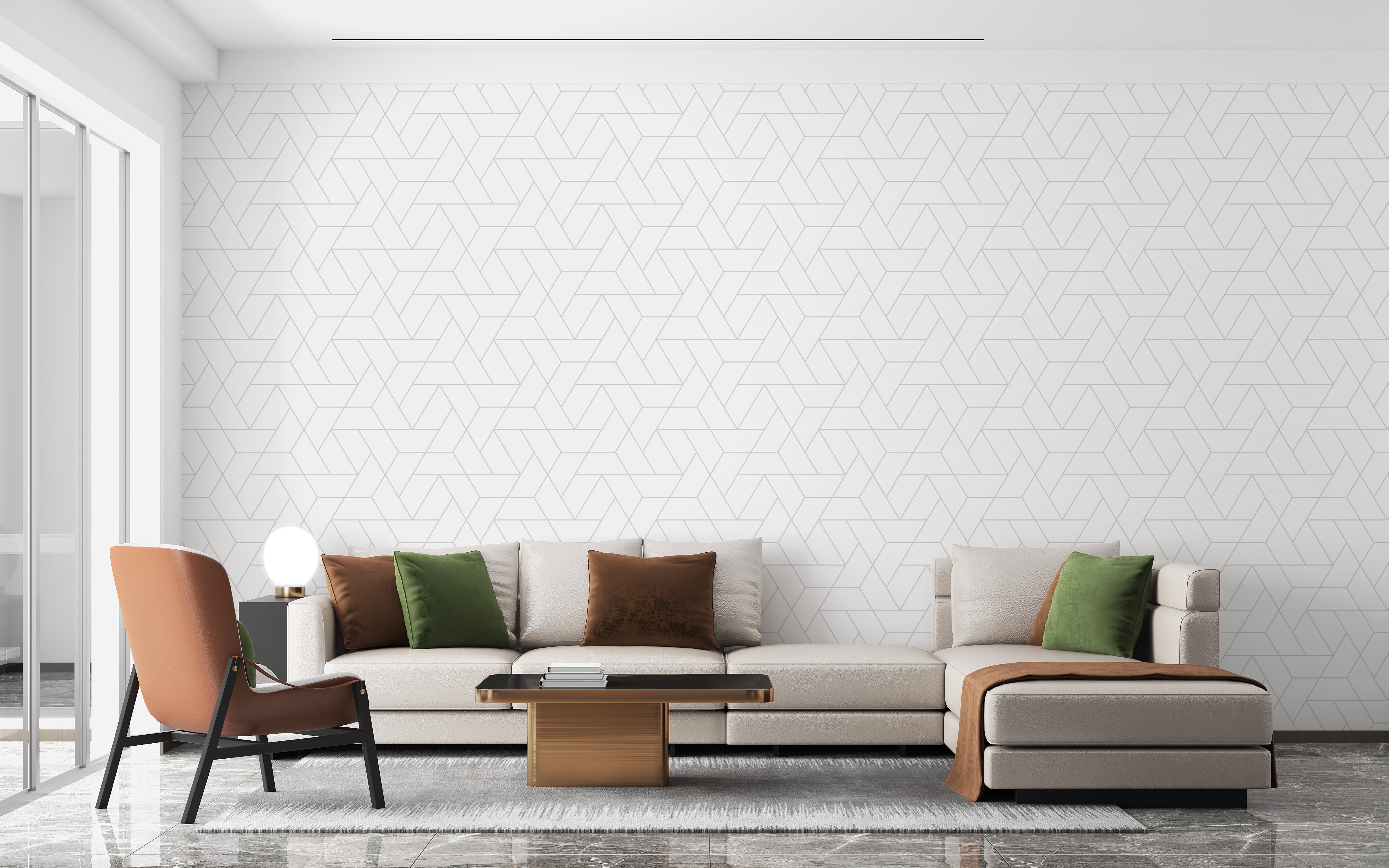 Minimalist grid wallpaper for chic walls
