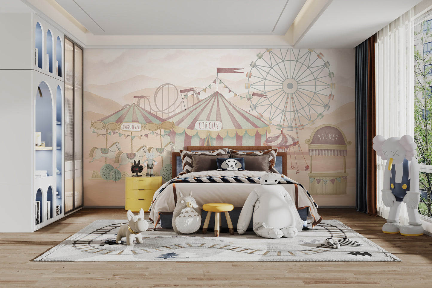 Circus Adventure Wallpaper Mural for a joyful vibe