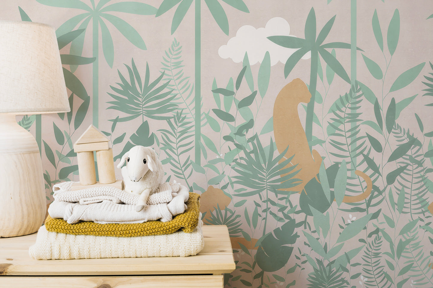 Leopard Jungle Wallpaper Mural for vibrant spaces