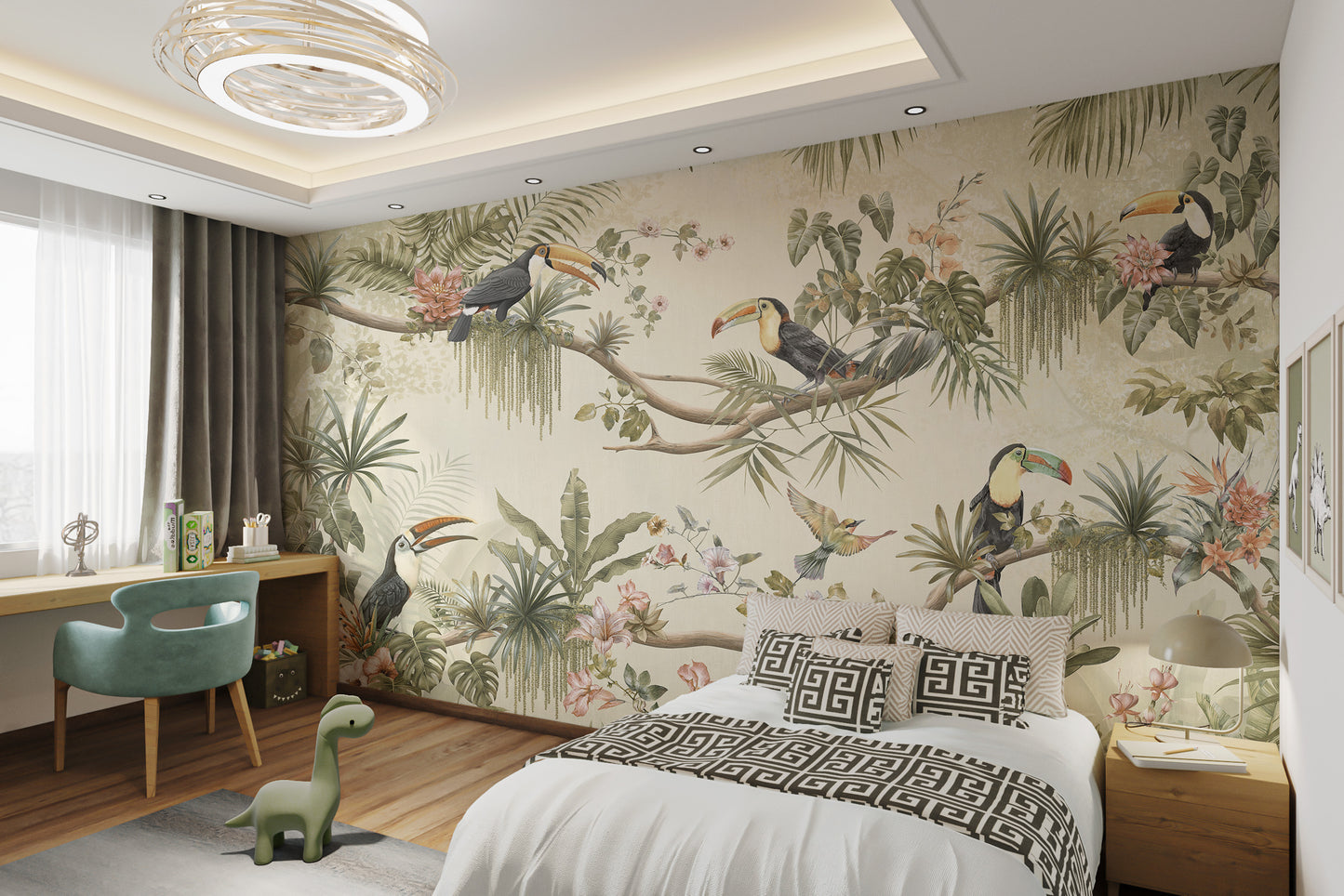 Tropical Toucan Jungle Wallpaper Mural