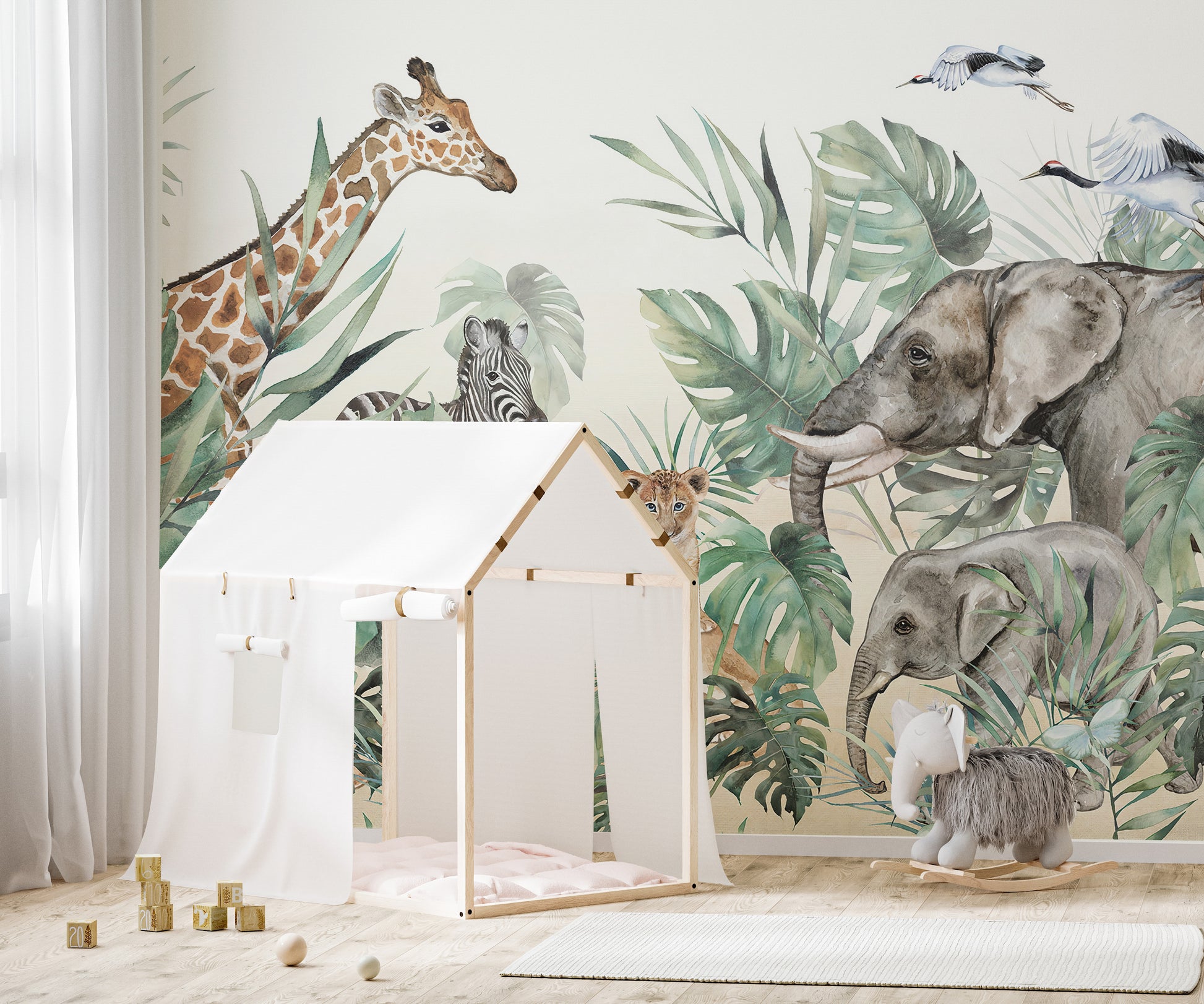 Royal creatures wallpaper in a refined design