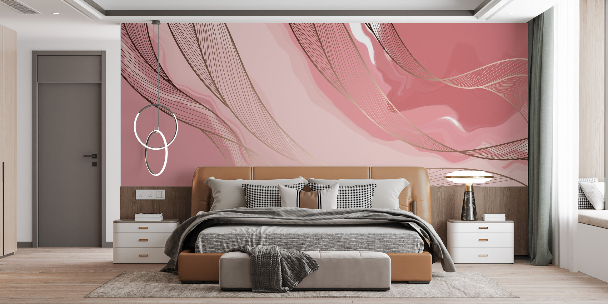 Luxury blush marble wallpaper design
