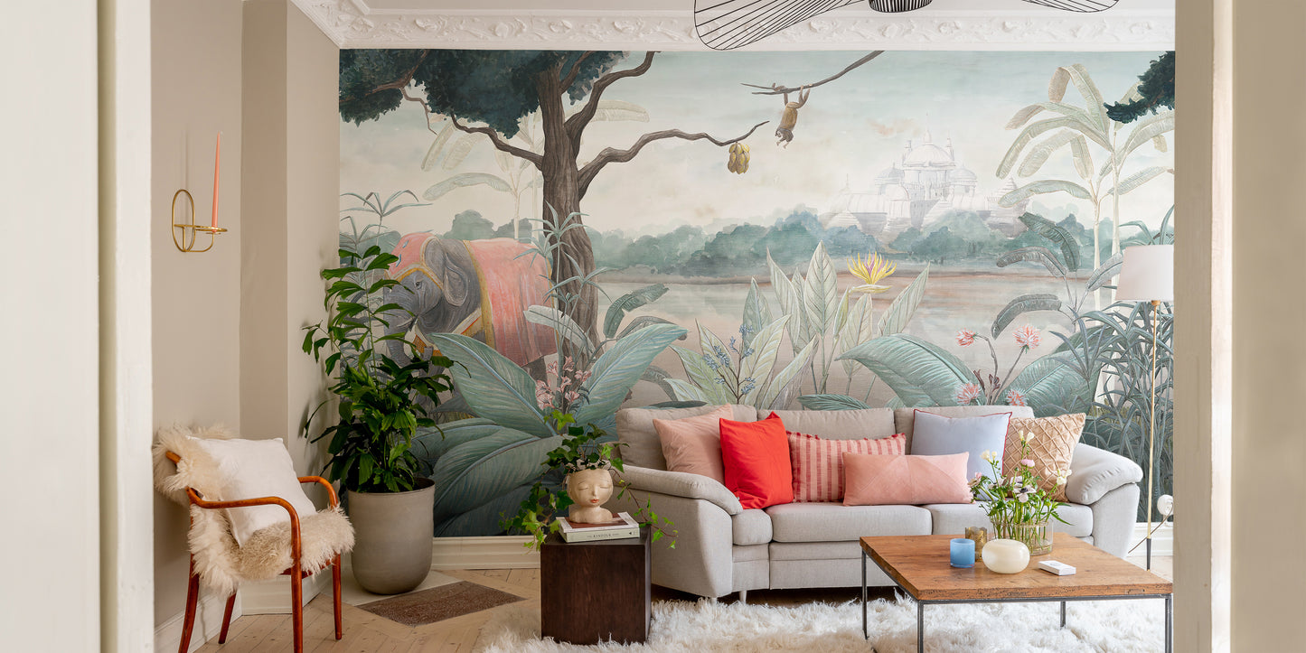 Majestic Elephant Mural Art